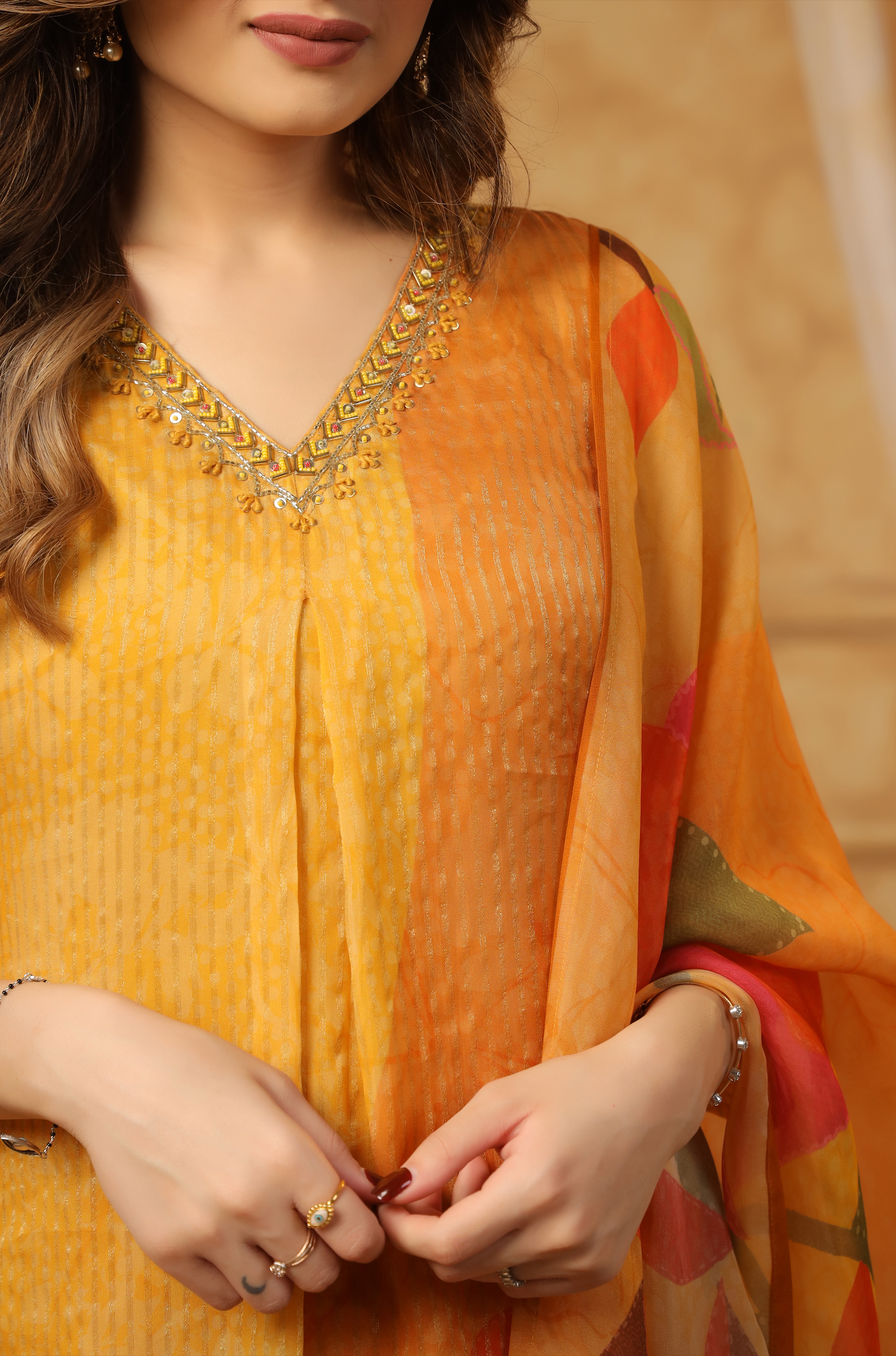 Shades of Saffron Suit Set