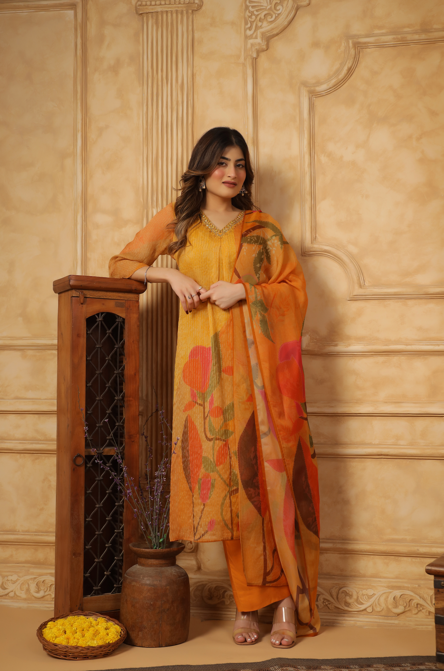 Shades of Saffron Suit Set