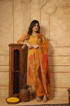 Shades of Saffron Suit Set