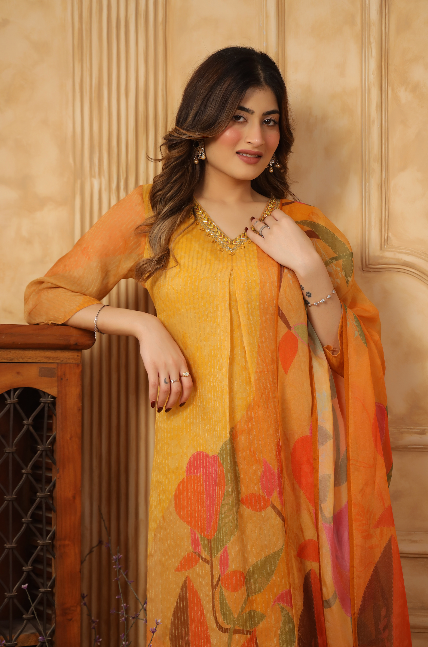 Shades of Saffron Suit Set