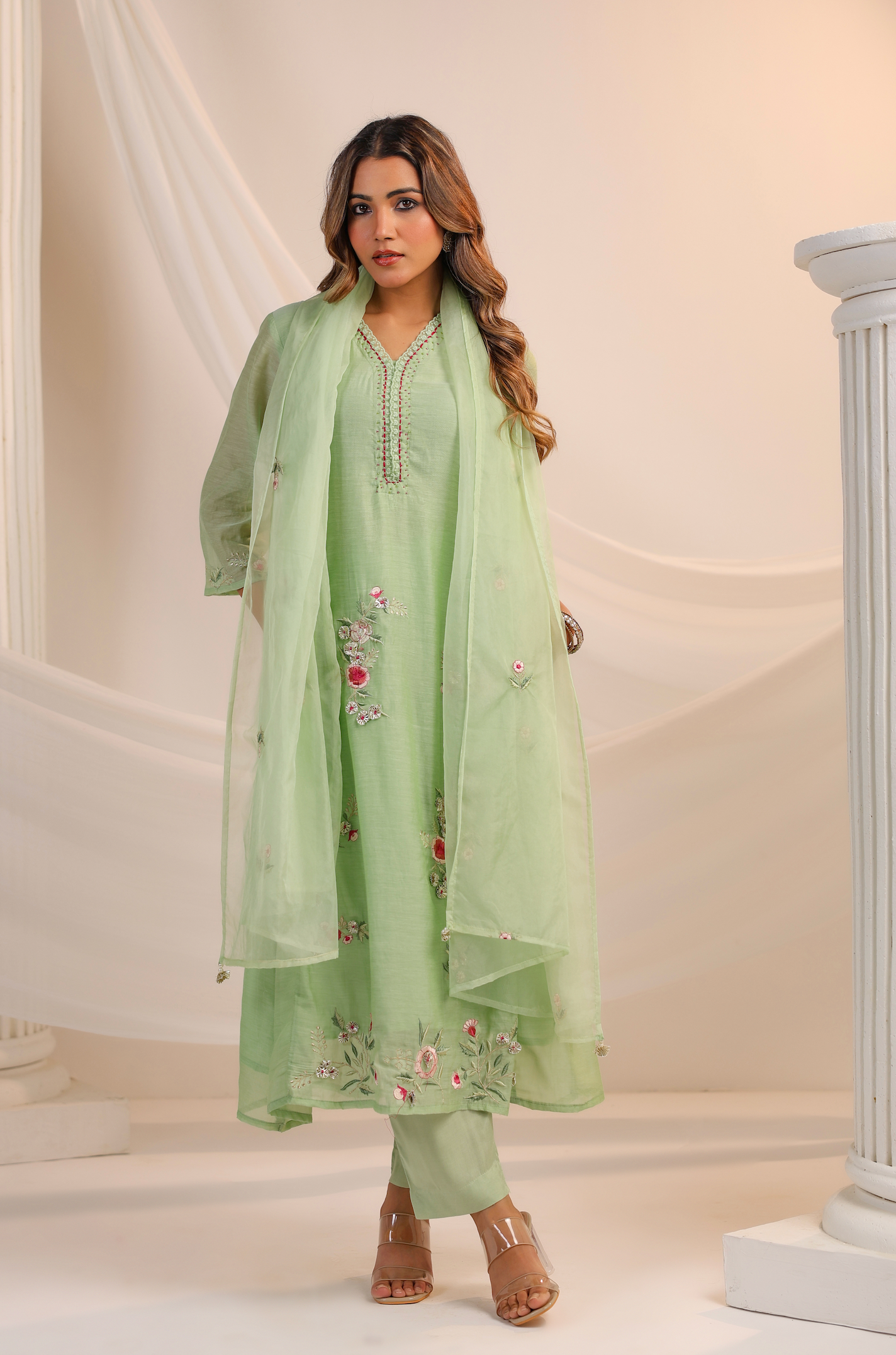 Minted Majesty A-Line Suit Set