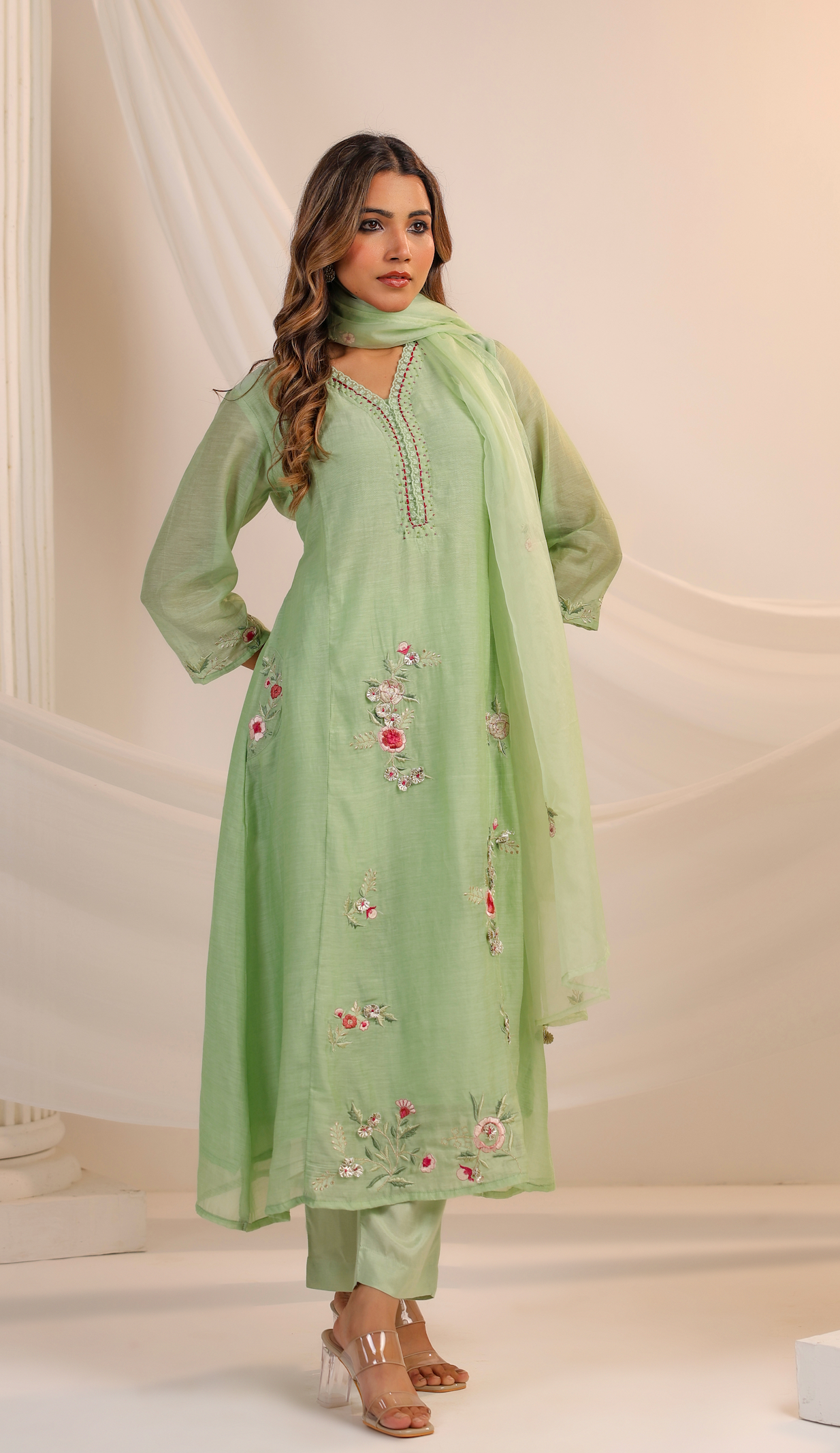 Minted Majesty A-Line Suit Set