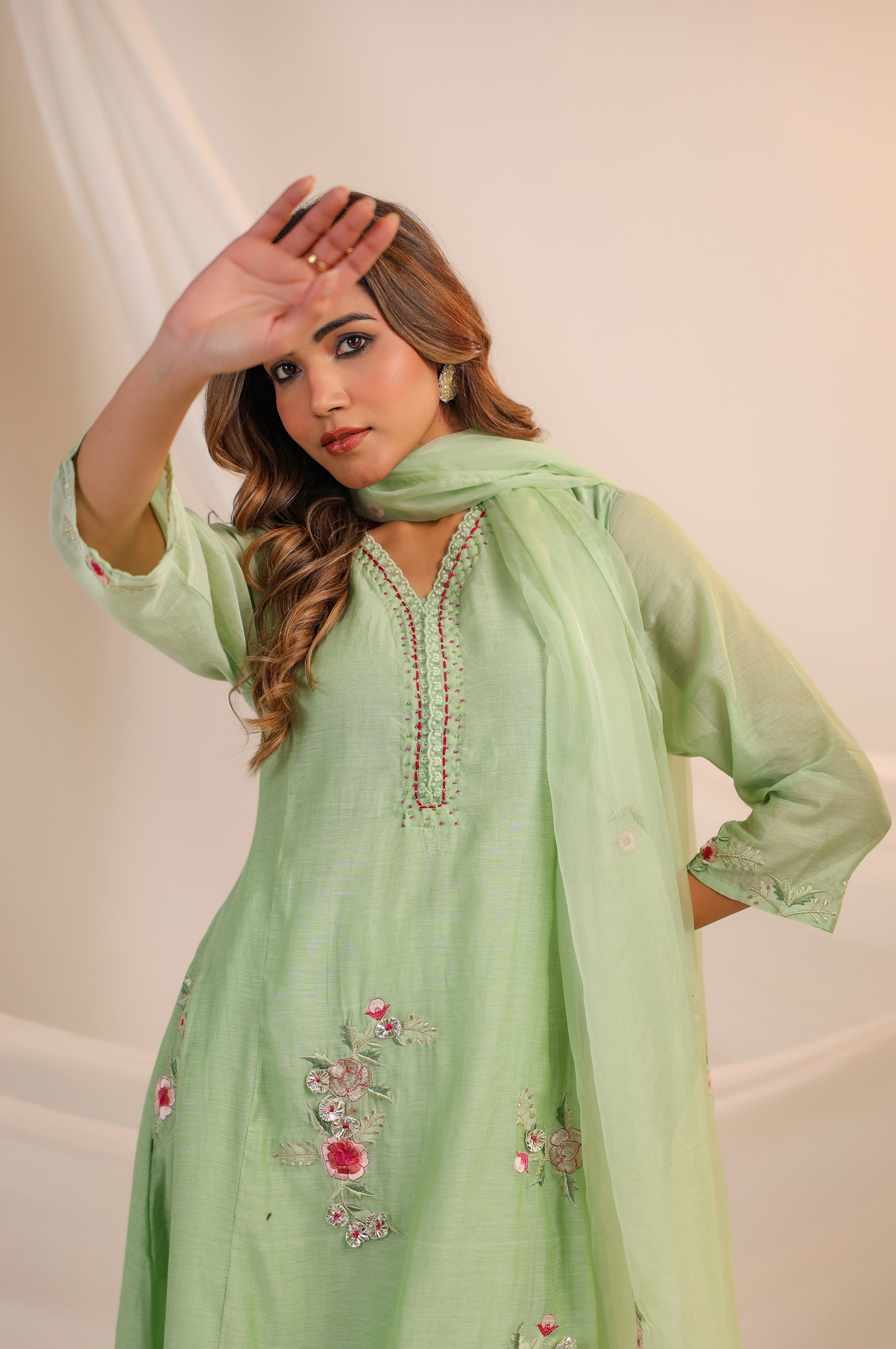 Minted Majesty A-Line Suit Set