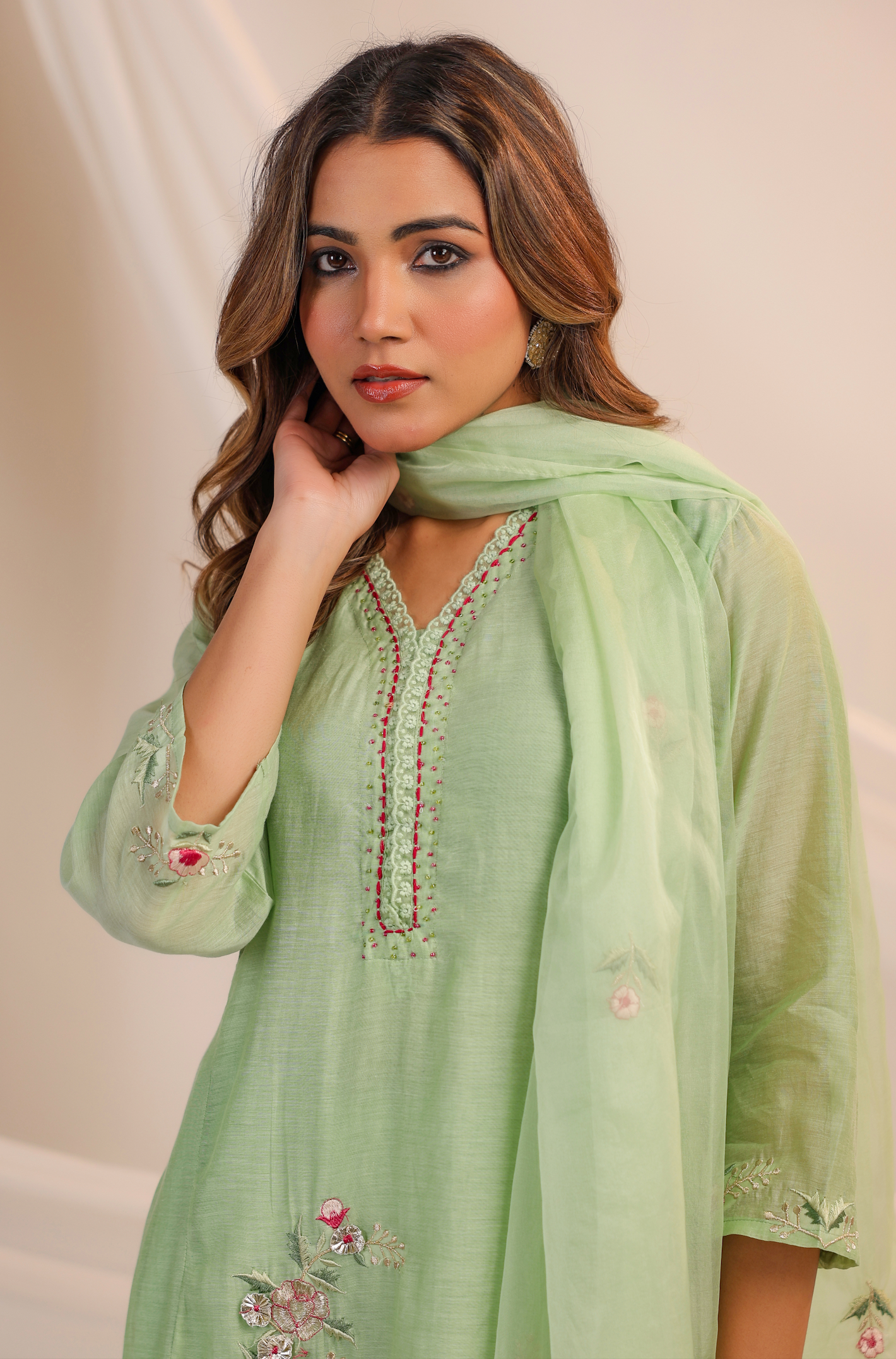 Minted Majesty A-Line Suit Set