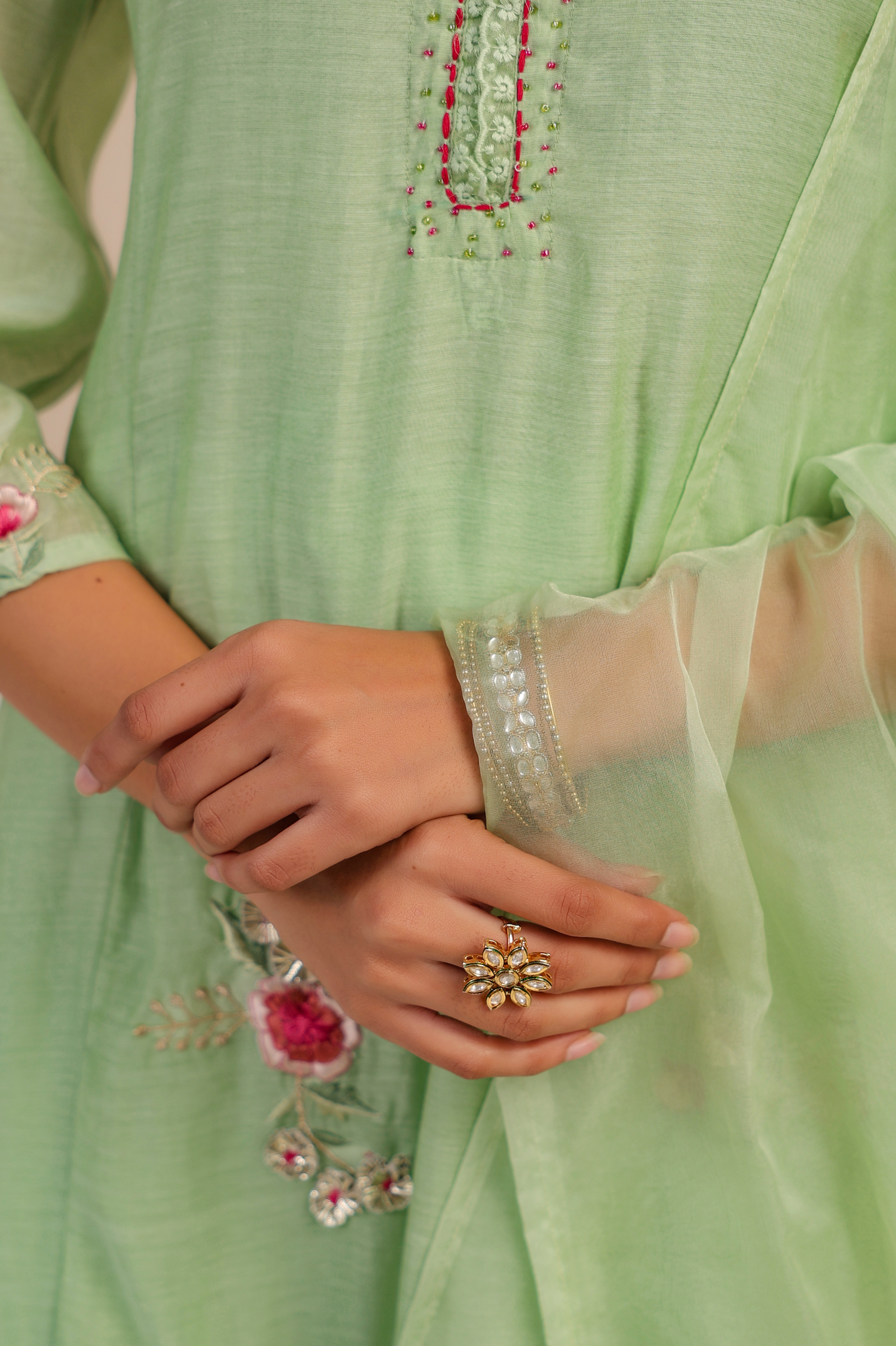 Minted Majesty A-Line Suit Set