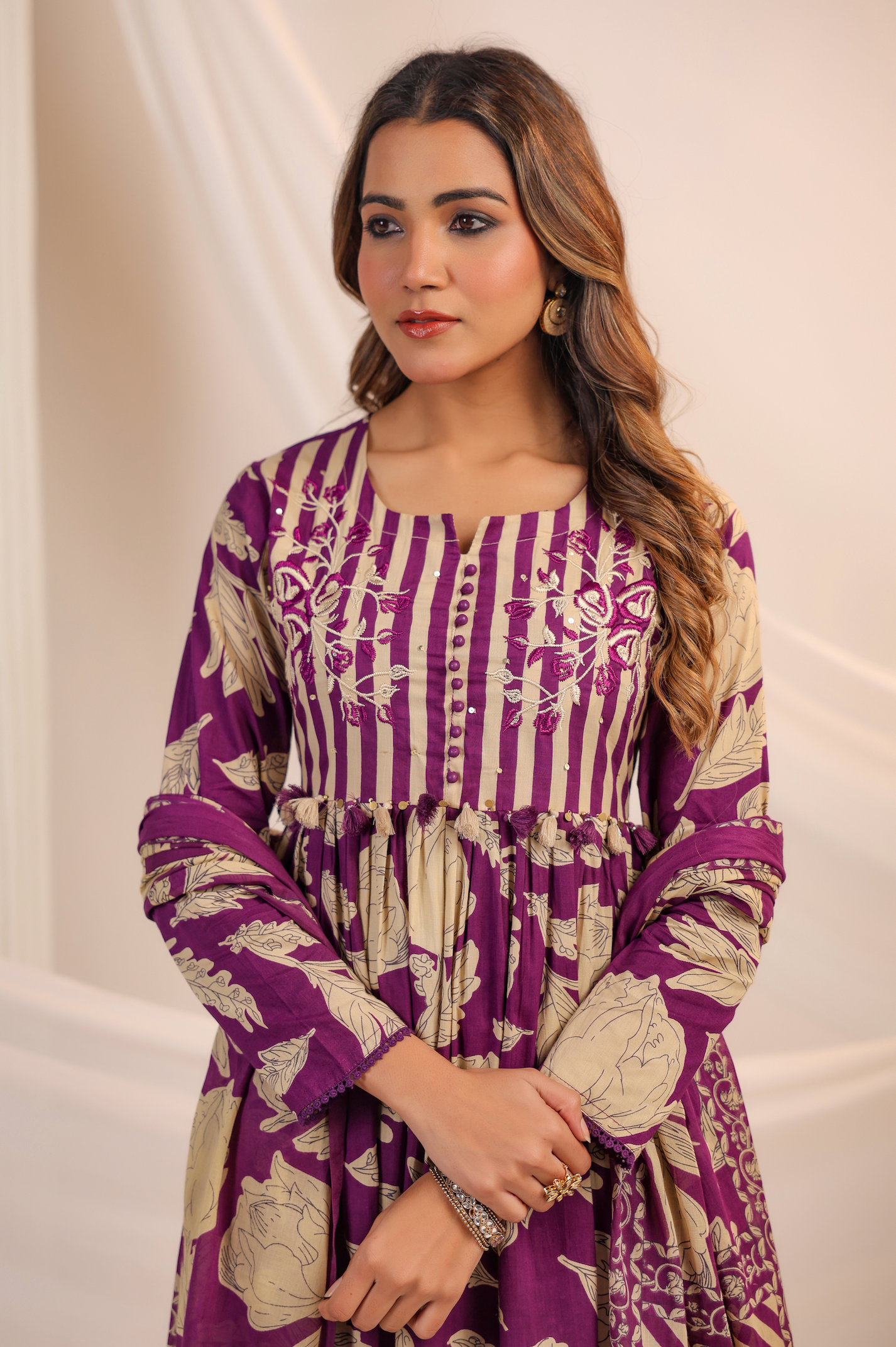Plum Bliss Cotton Suit Set