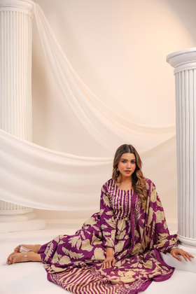 Plum Bliss Cotton Suit Set