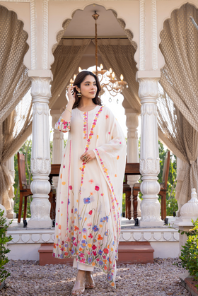 Floral Grace Cotton Suit Set