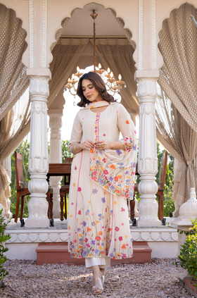 Floral Grace Cotton Suit Set