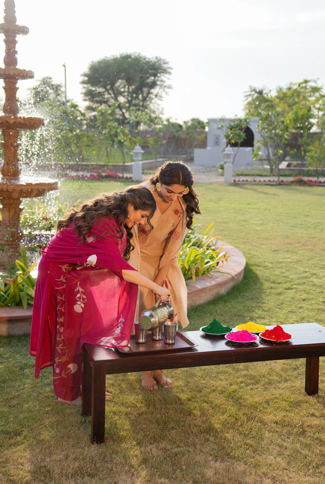 Ivory Blossom Chanderi Suit Set