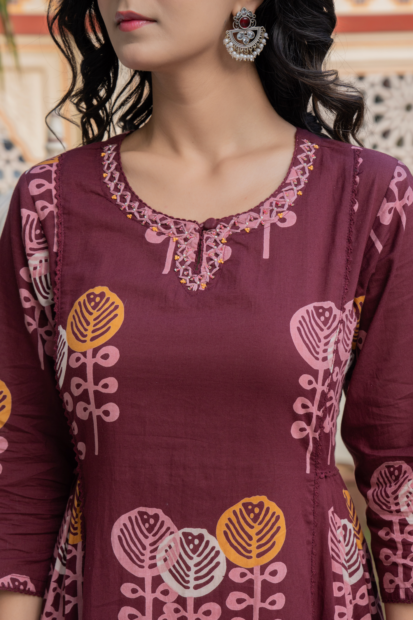 Bronze Elegance Cotton Suit Set
