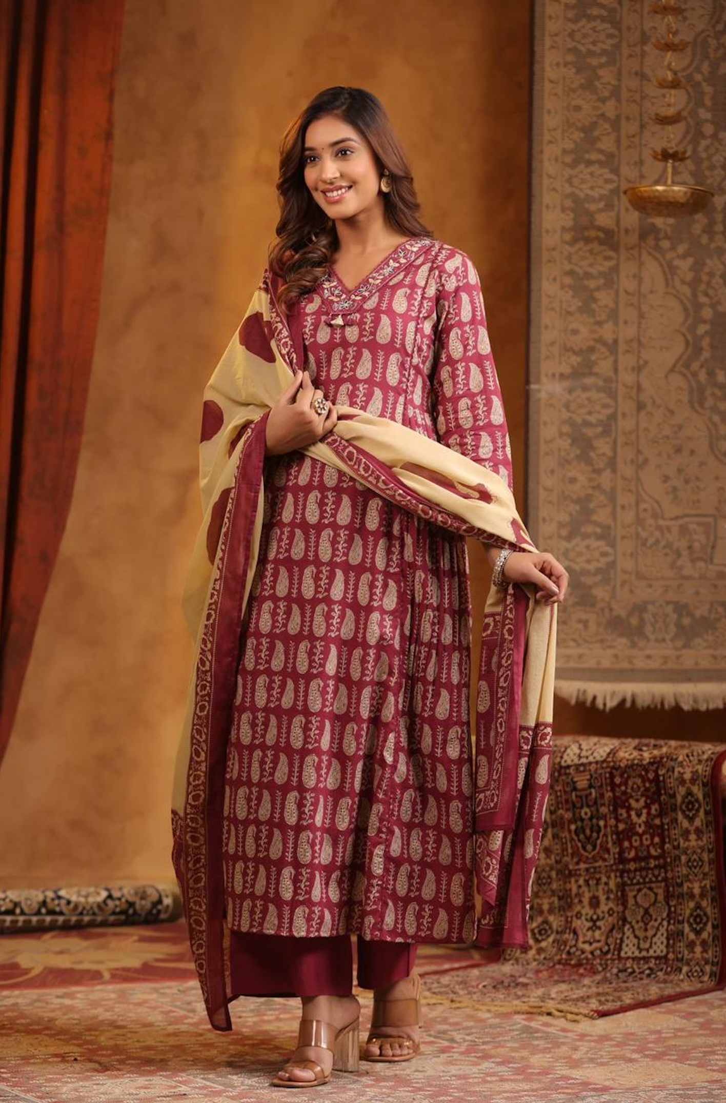 Purple Reverie Cotton Suit Set