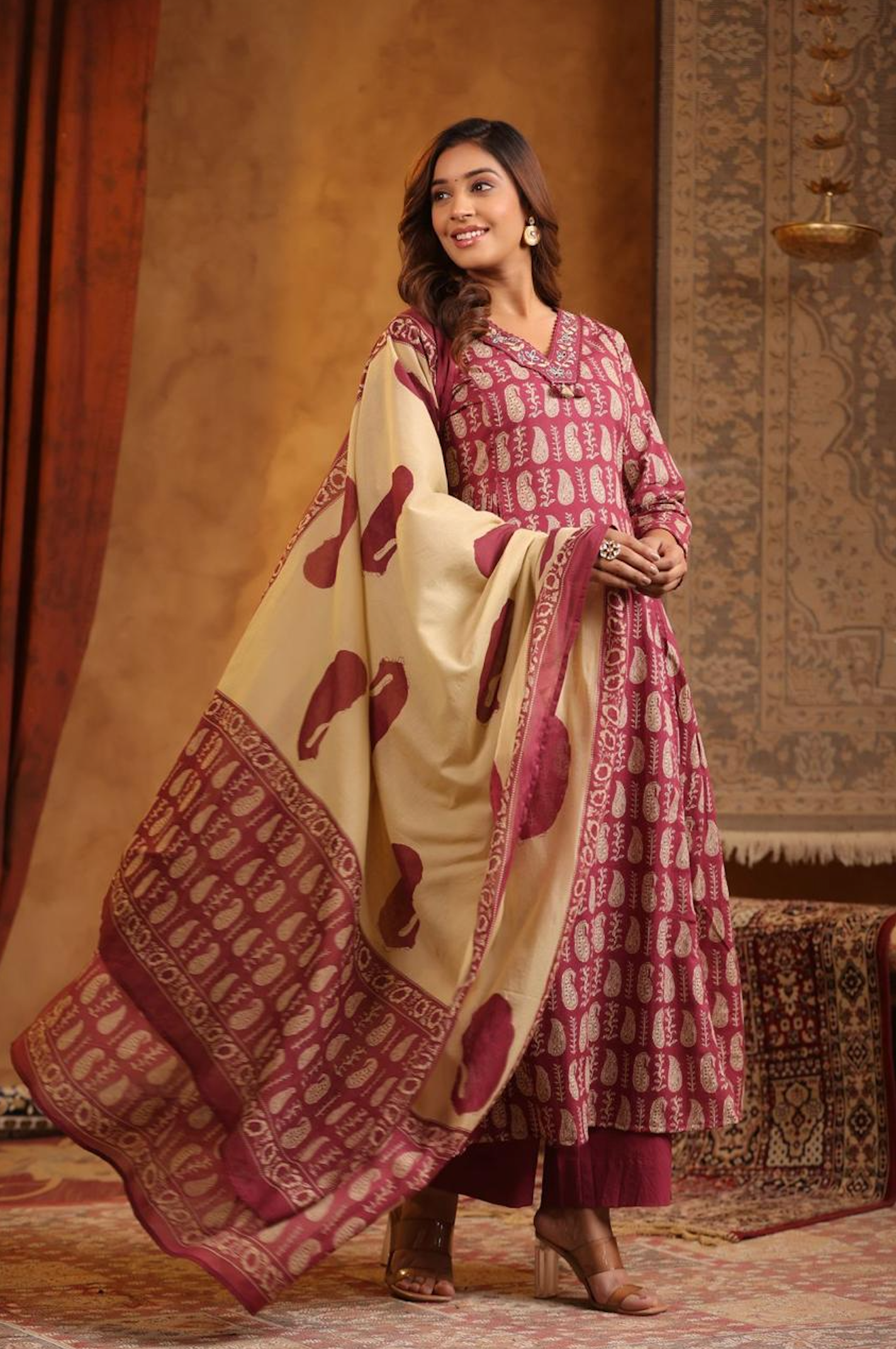 Purple Reverie Cotton Suit Set