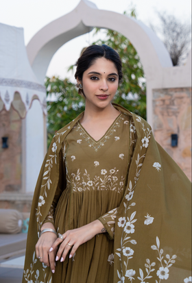 Moss Elegance Cotton Suit Set