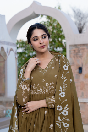 Moss Elegance Cotton Suit Set