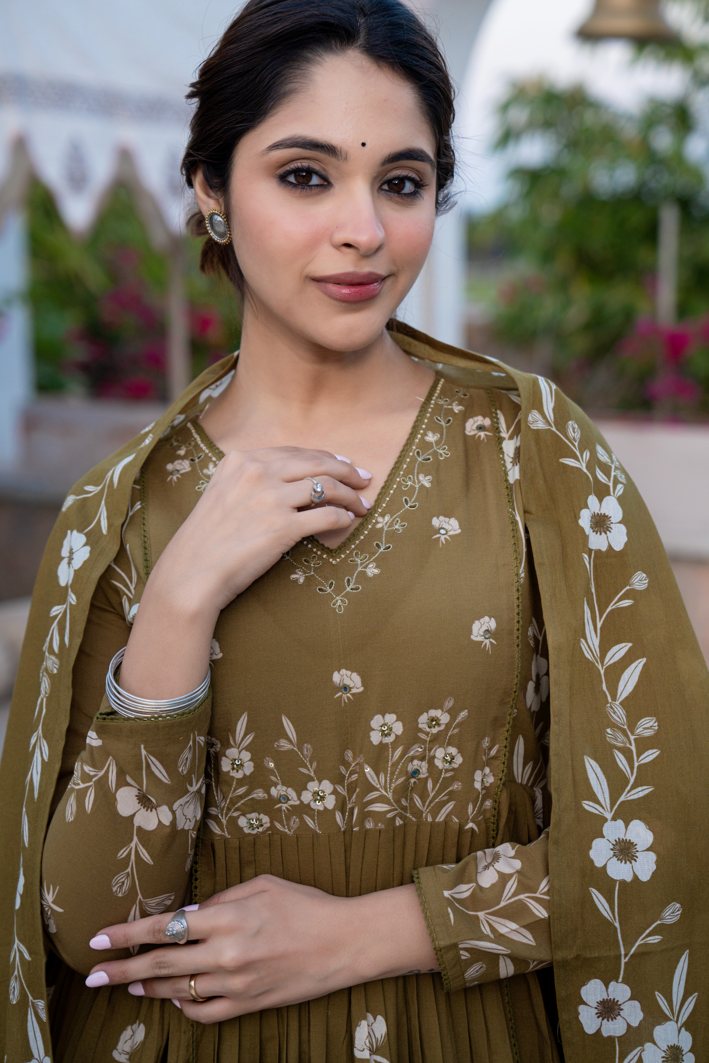 Moss Elegance Cotton Suit Set