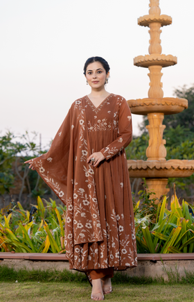 Cinnamon Bloom Cotton Suit Set