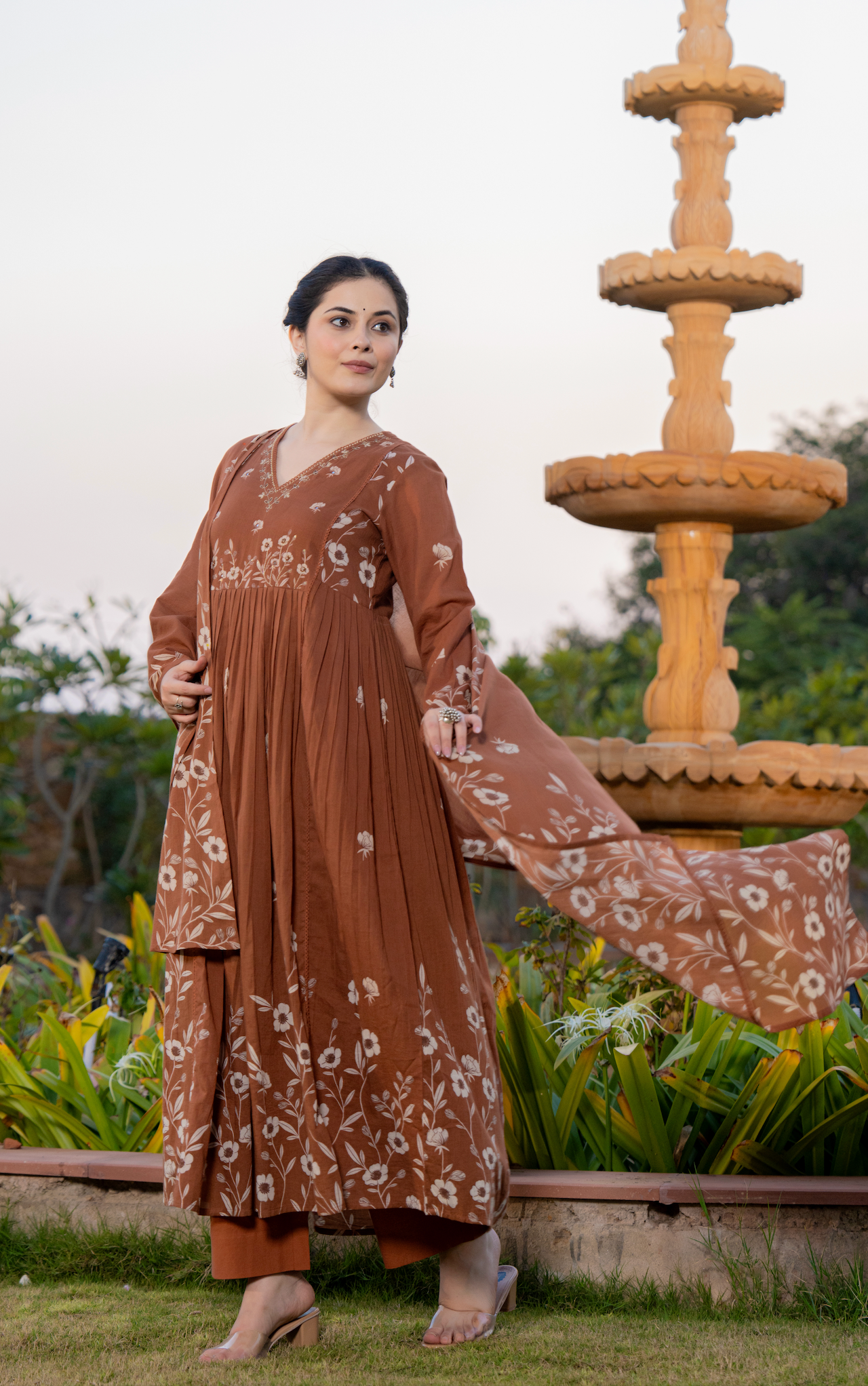 Cinnamon Bloom Cotton Suit Set