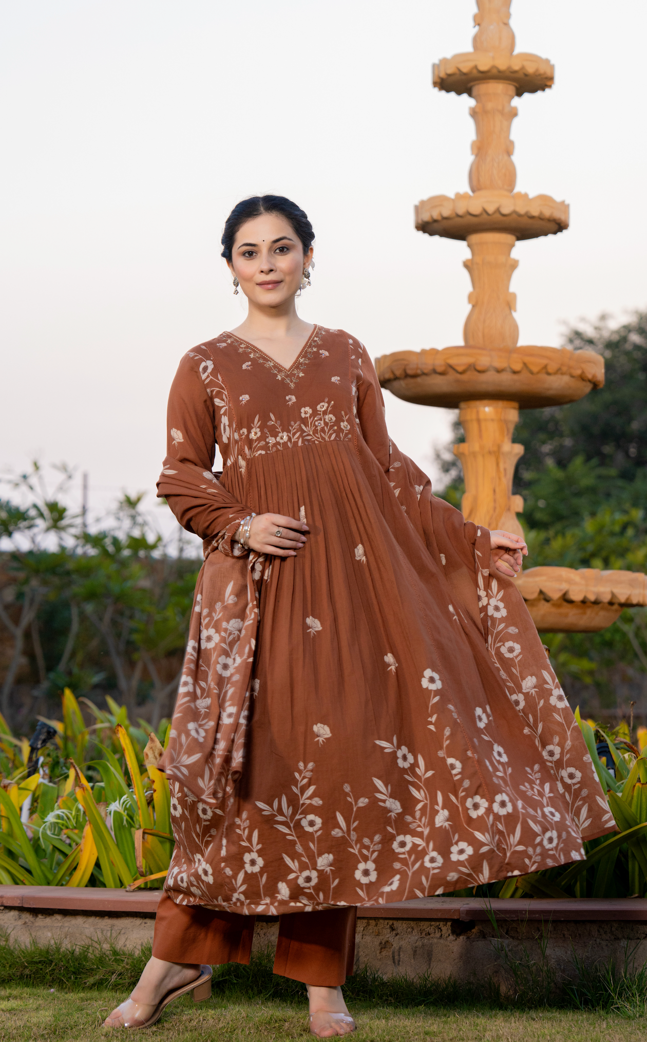 Cinnamon Bloom Cotton Suit Set