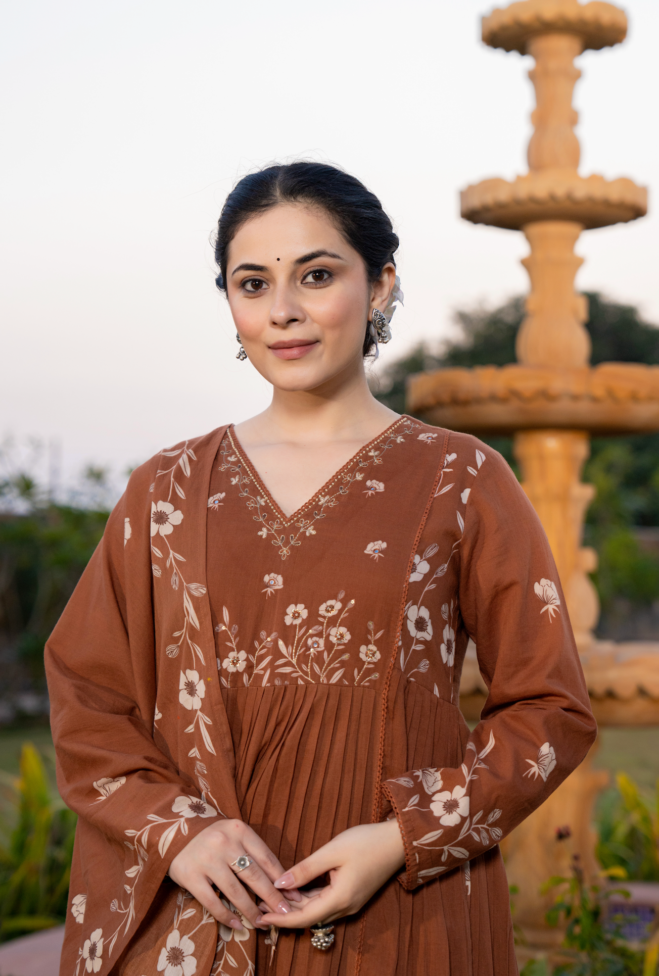 Cinnamon Bloom Cotton Suit Set
