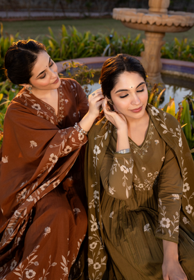 Cinnamon Bloom Cotton Suit Set