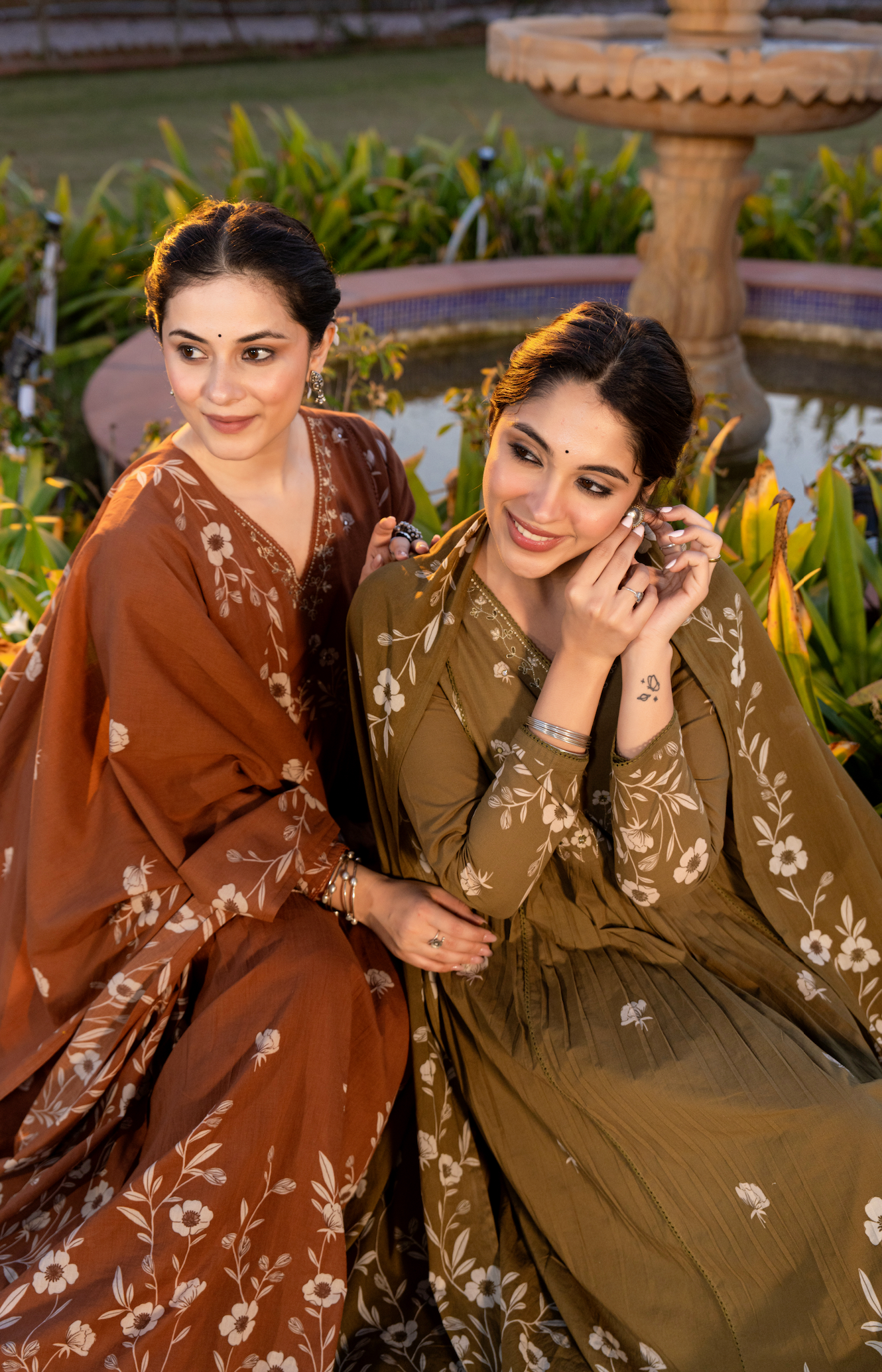 Moss Elegance Cotton Suit Set
