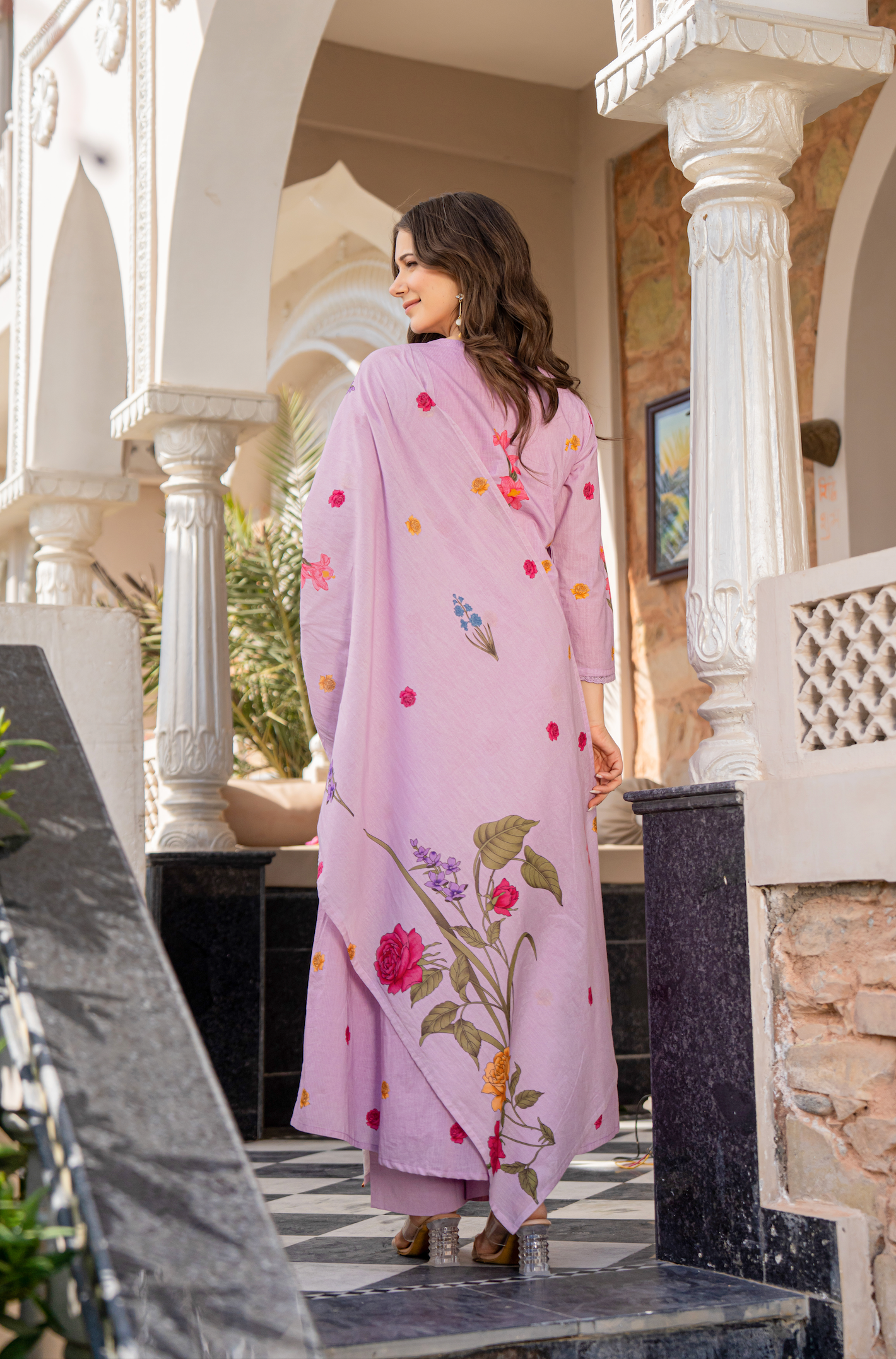 Coastal Lilac Cotton Suit Set