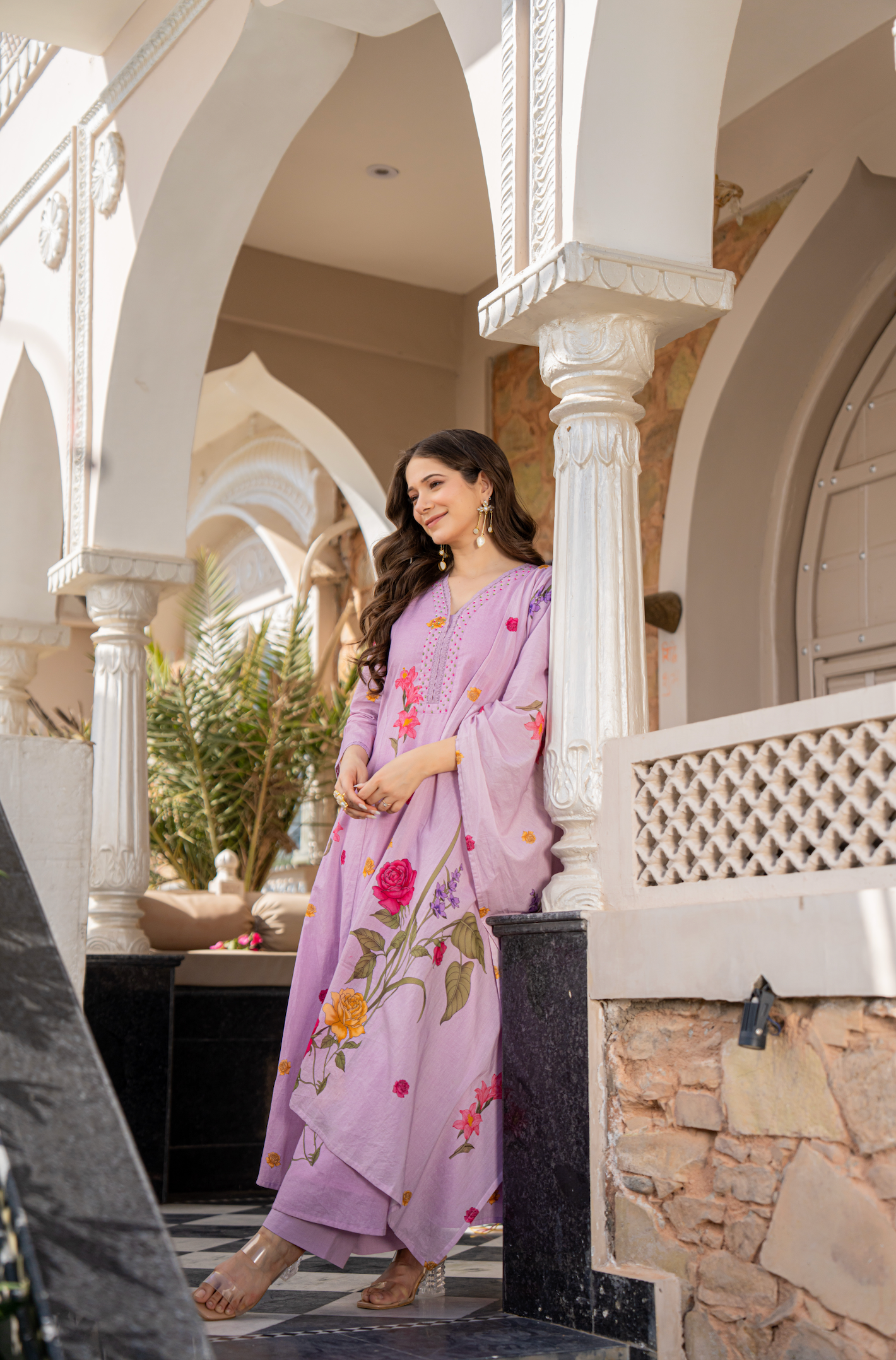 Coastal Lilac Cotton Suit Set