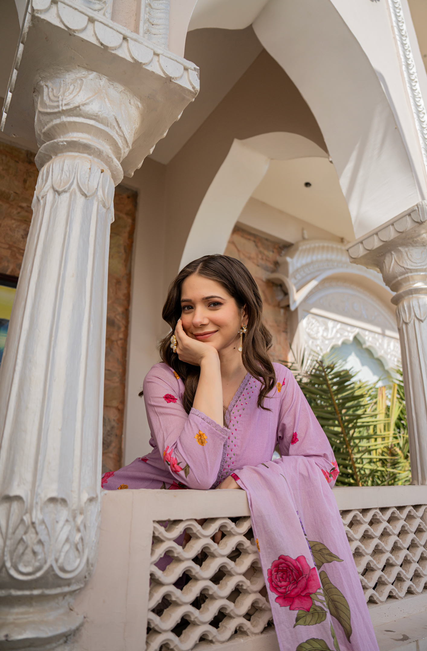 Coastal Lilac Cotton Suit Set