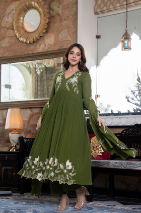 Emerald Aura Crush Cotton Suit Set