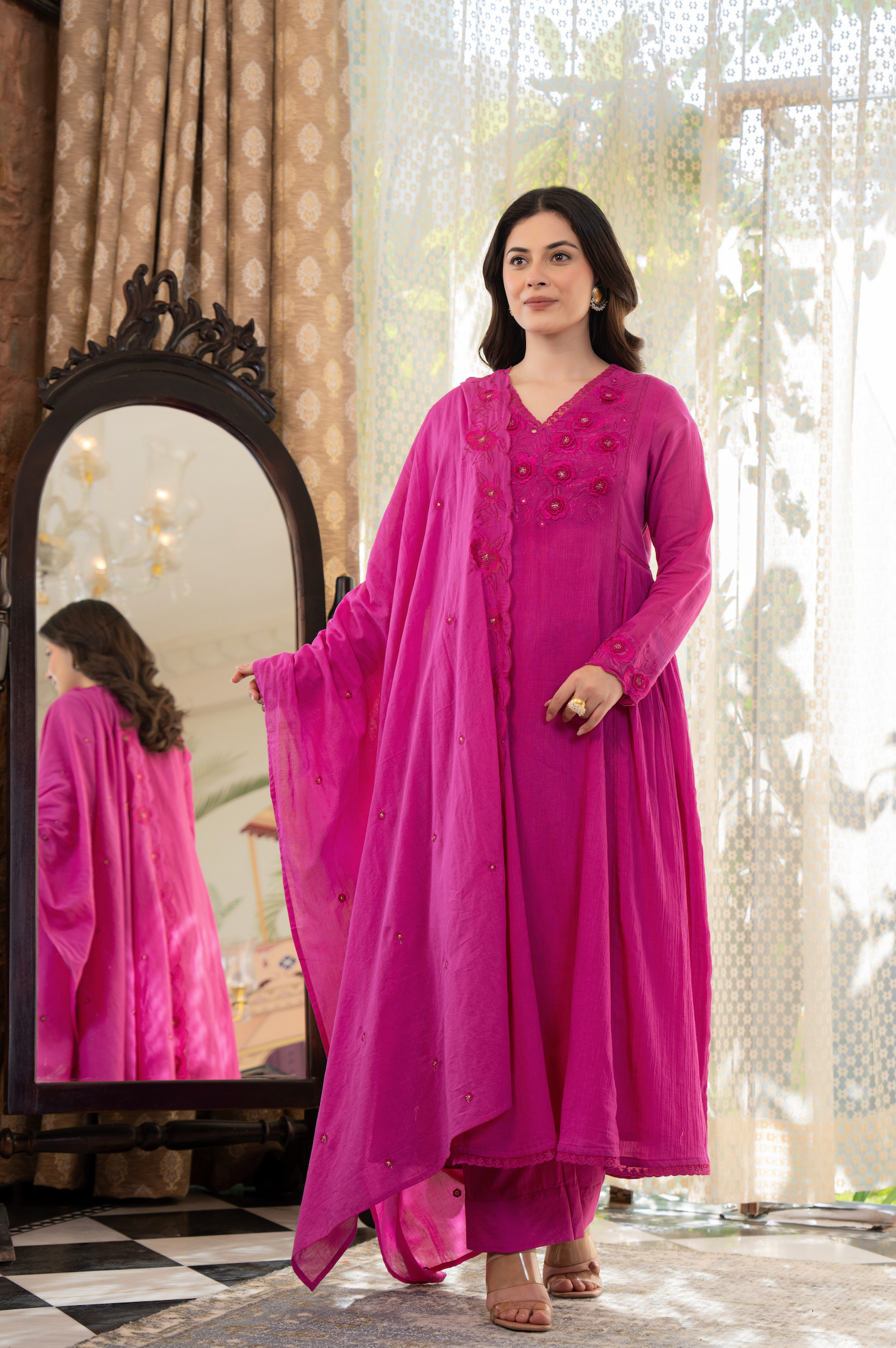 Berry Blush Crush Cotton Suit Set