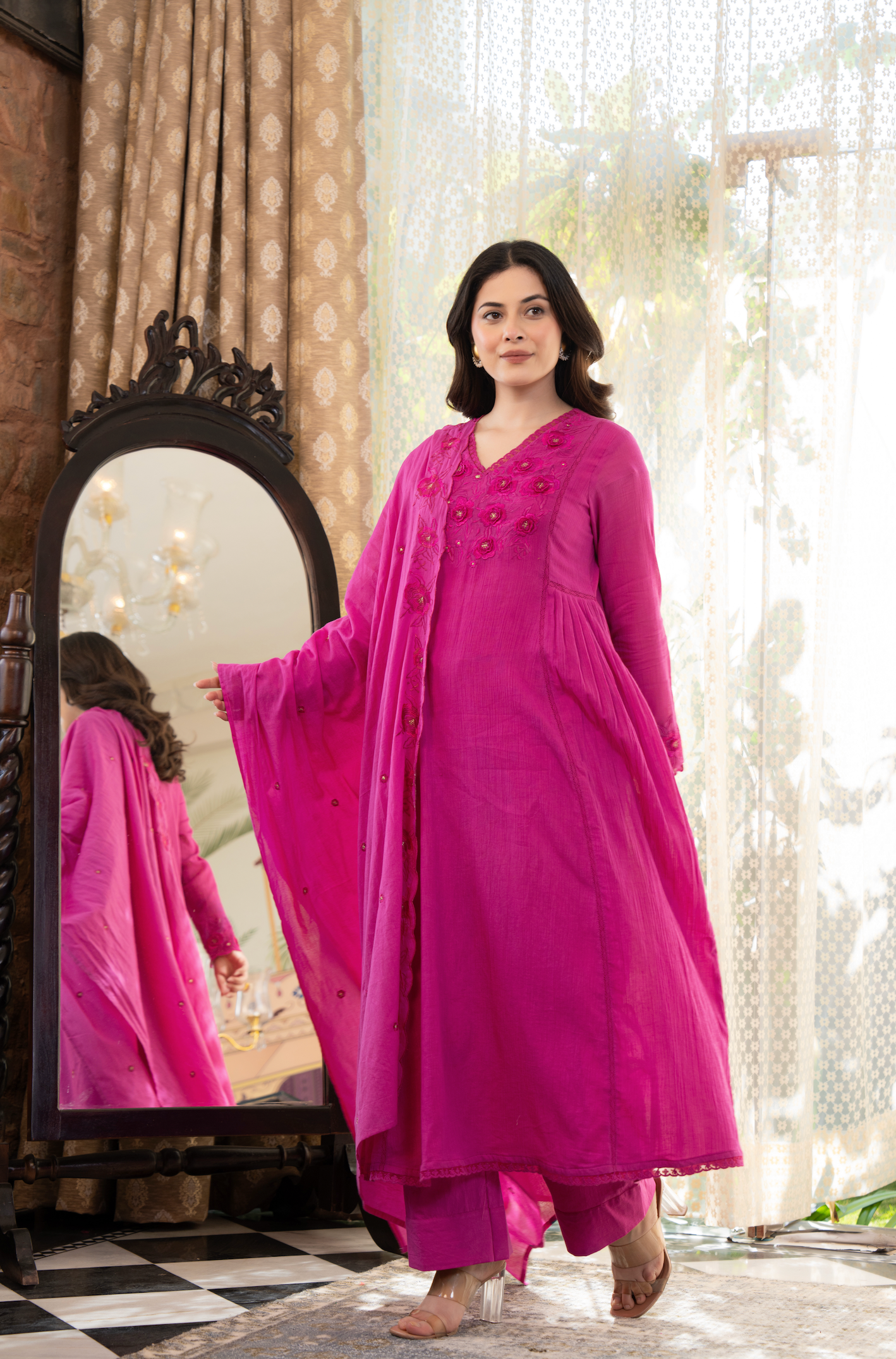 Berry Blush Crush Cotton Suit Set