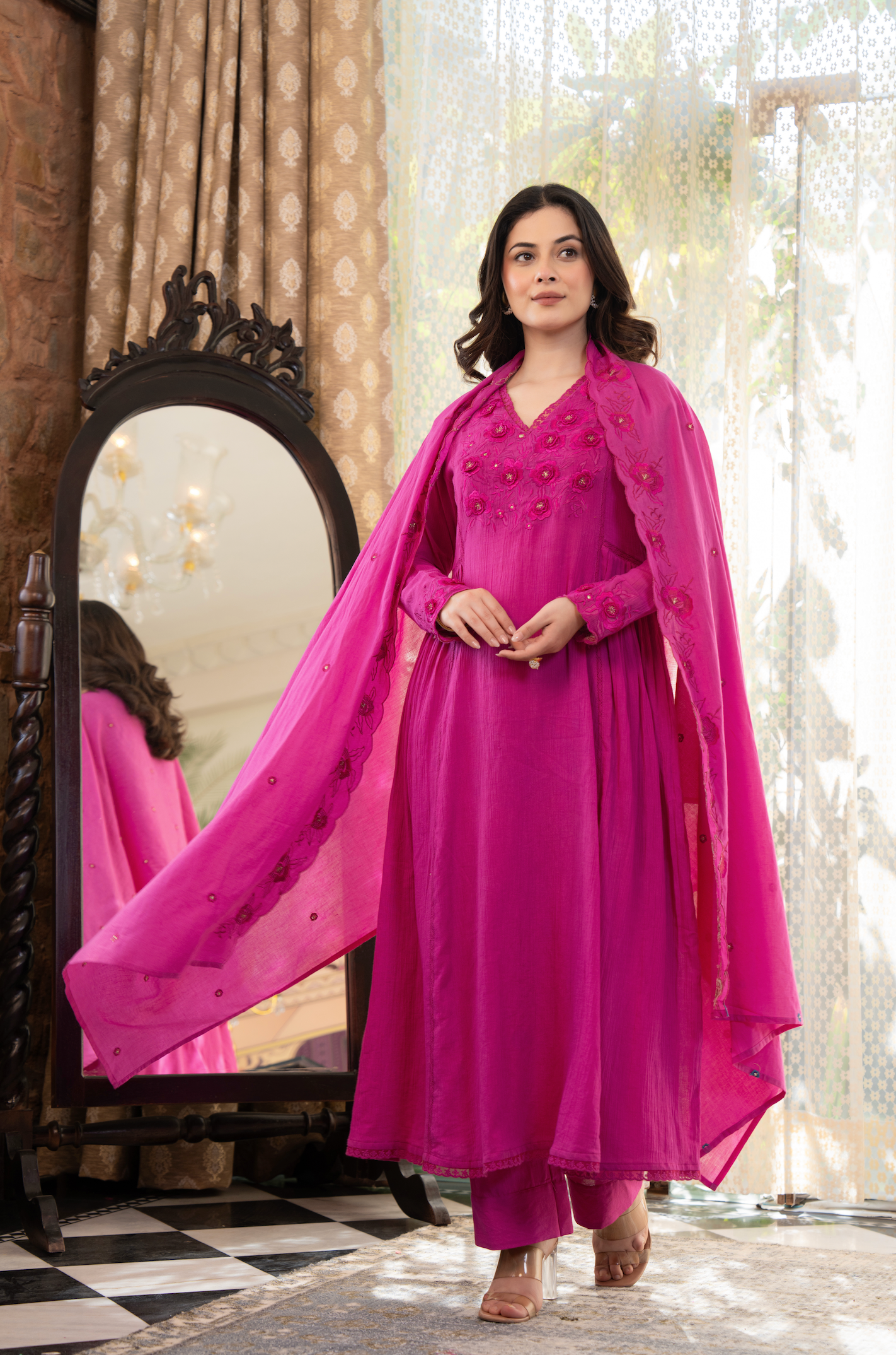 Berry Blush Crush Cotton Suit Set