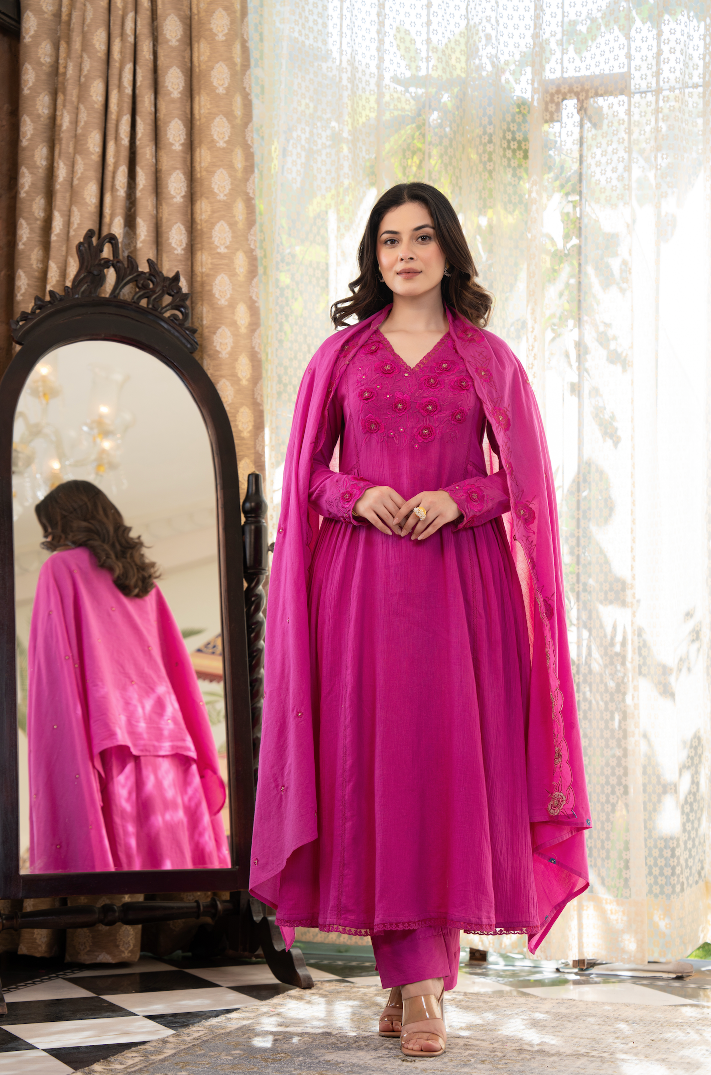 Berry Blush Crush Cotton Suit Set