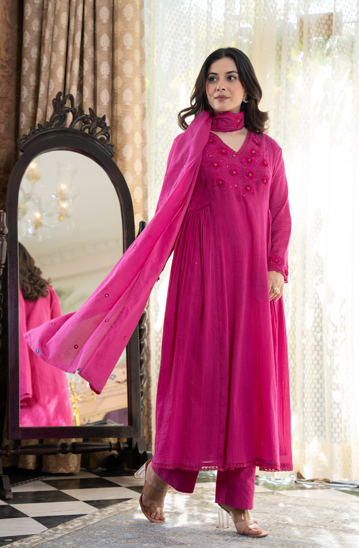 Berry Blush Crush Cotton Suit Set