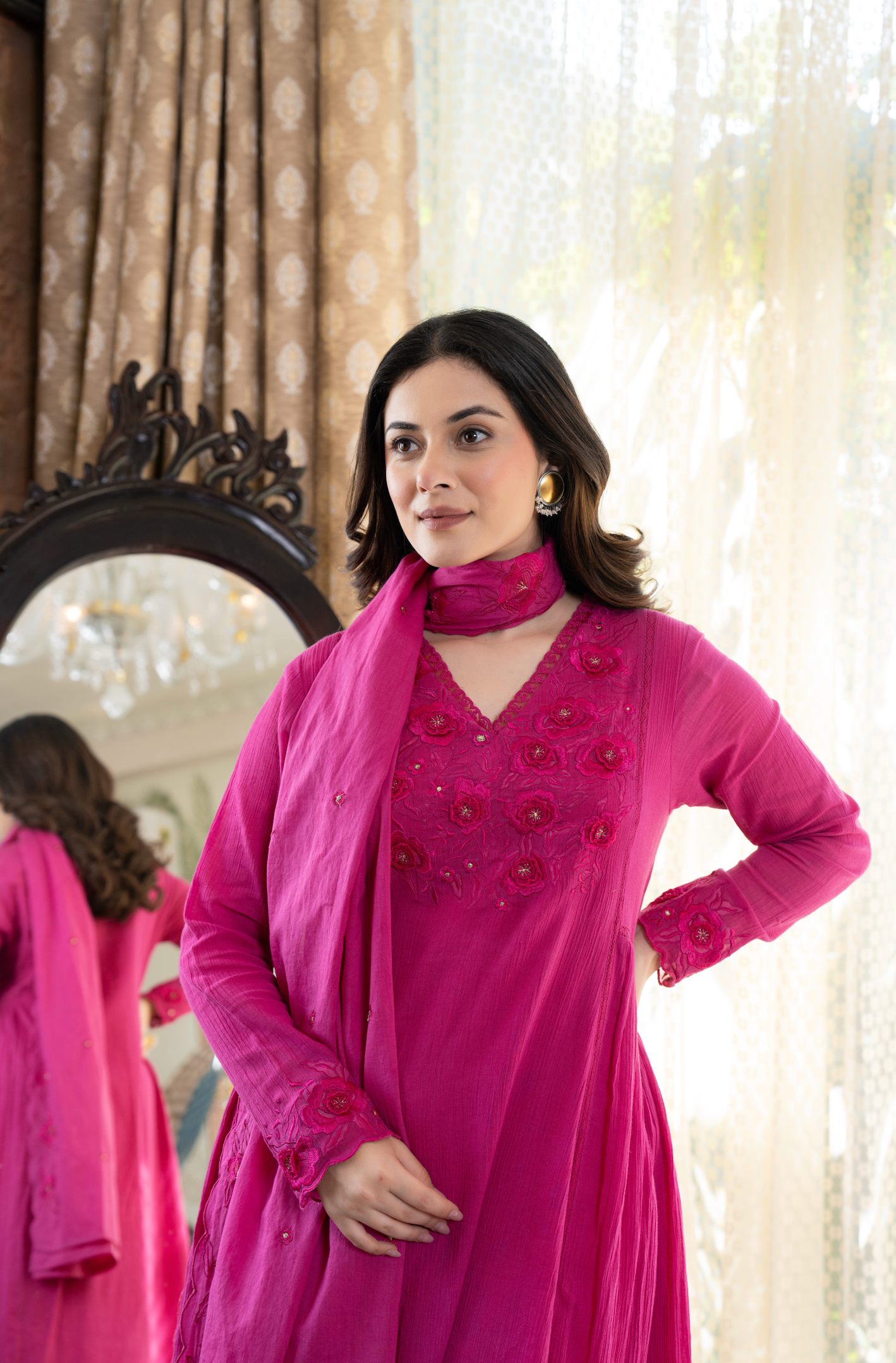 Berry Blush Crush Cotton Suit Set