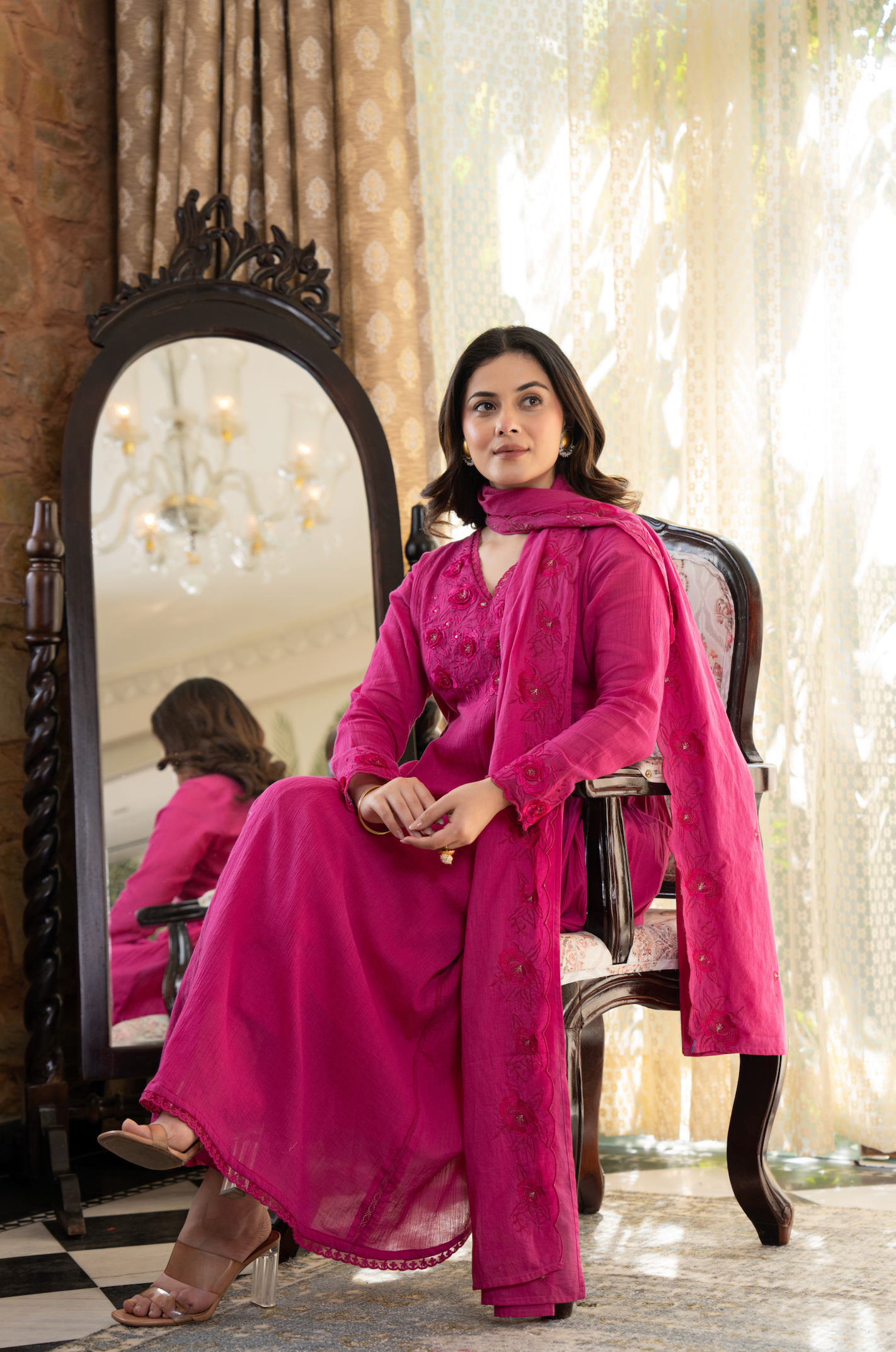 Berry Blush Crush Cotton Suit Set