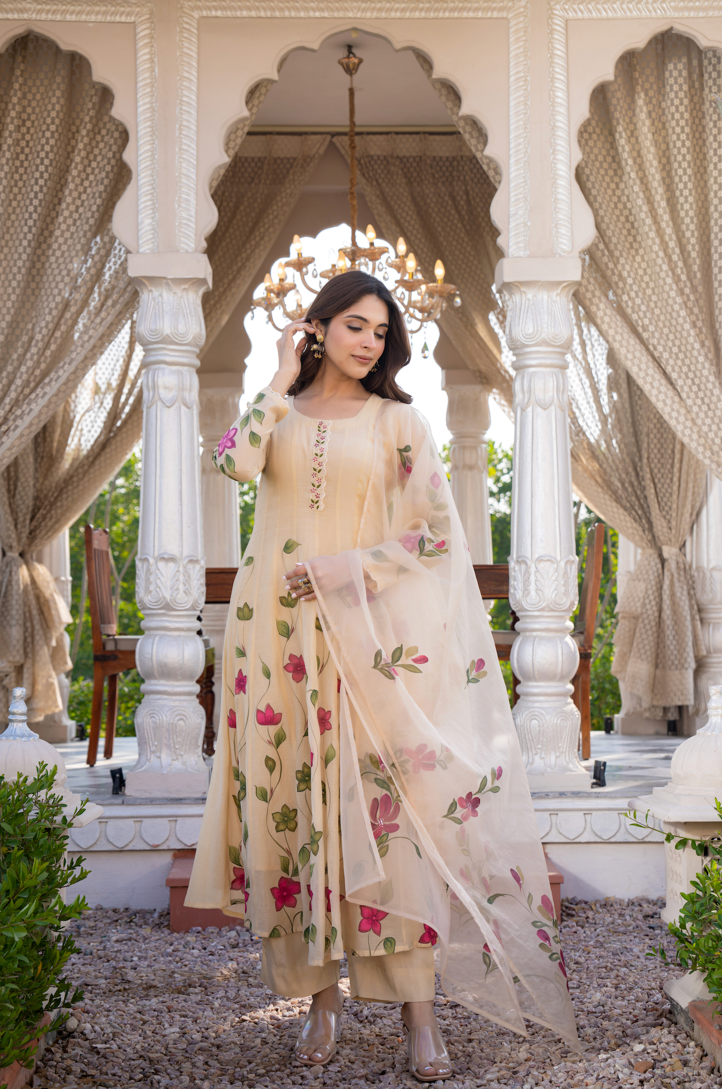 Blossom Flora Chanderi Suit Set