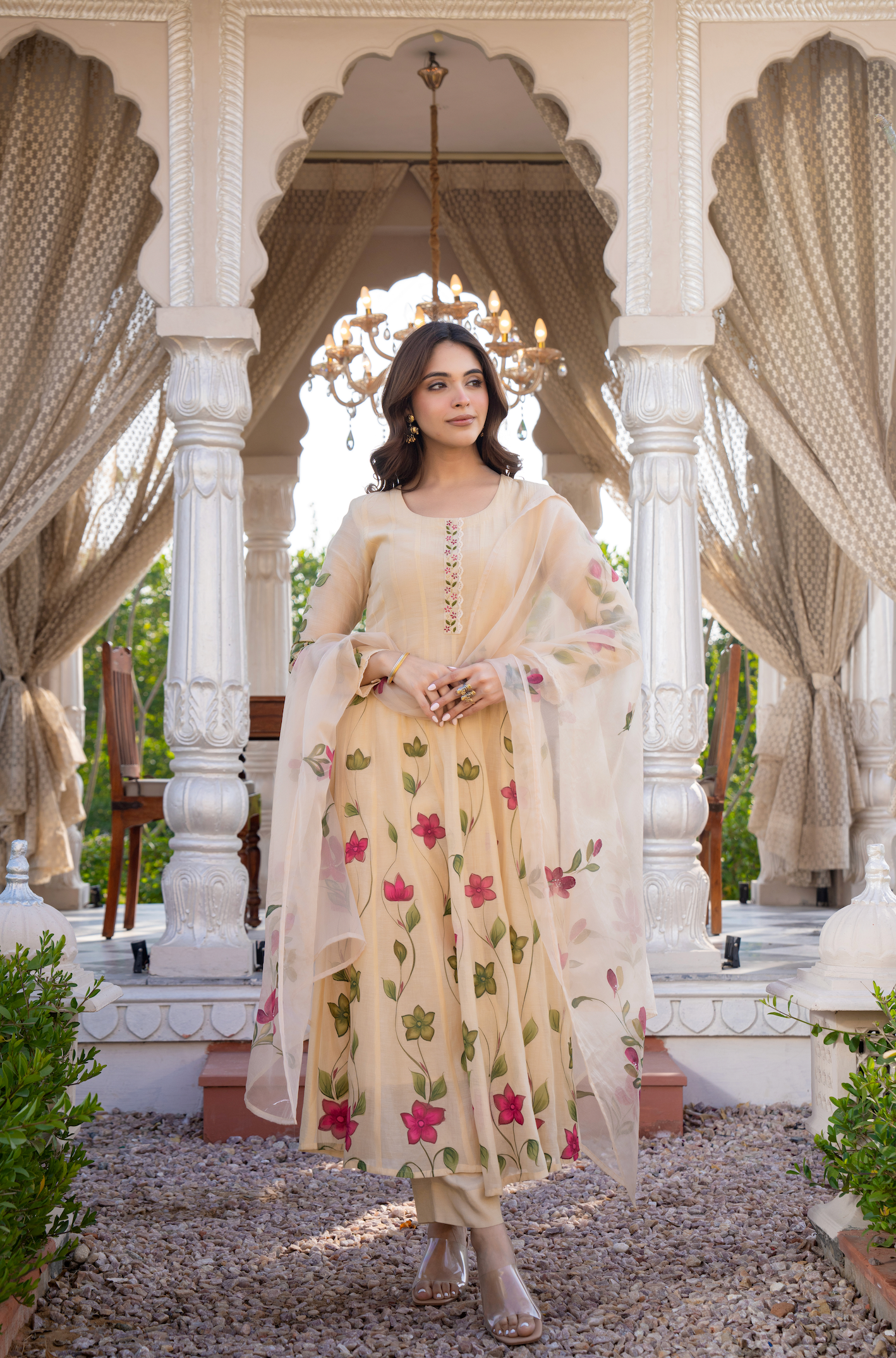 Blossom Flora Chanderi Suit Set
