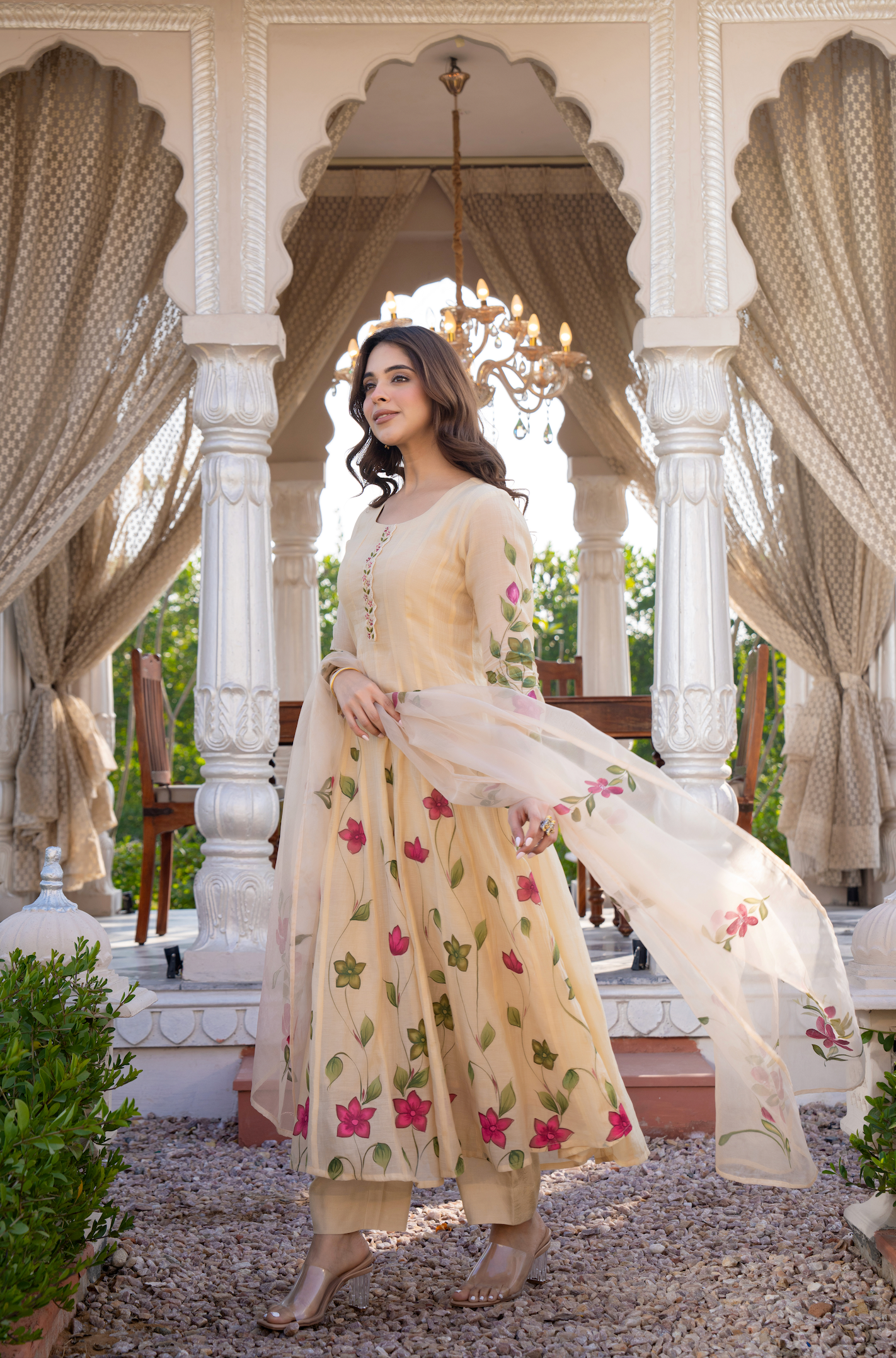 Blossom Flora Chanderi Suit Set