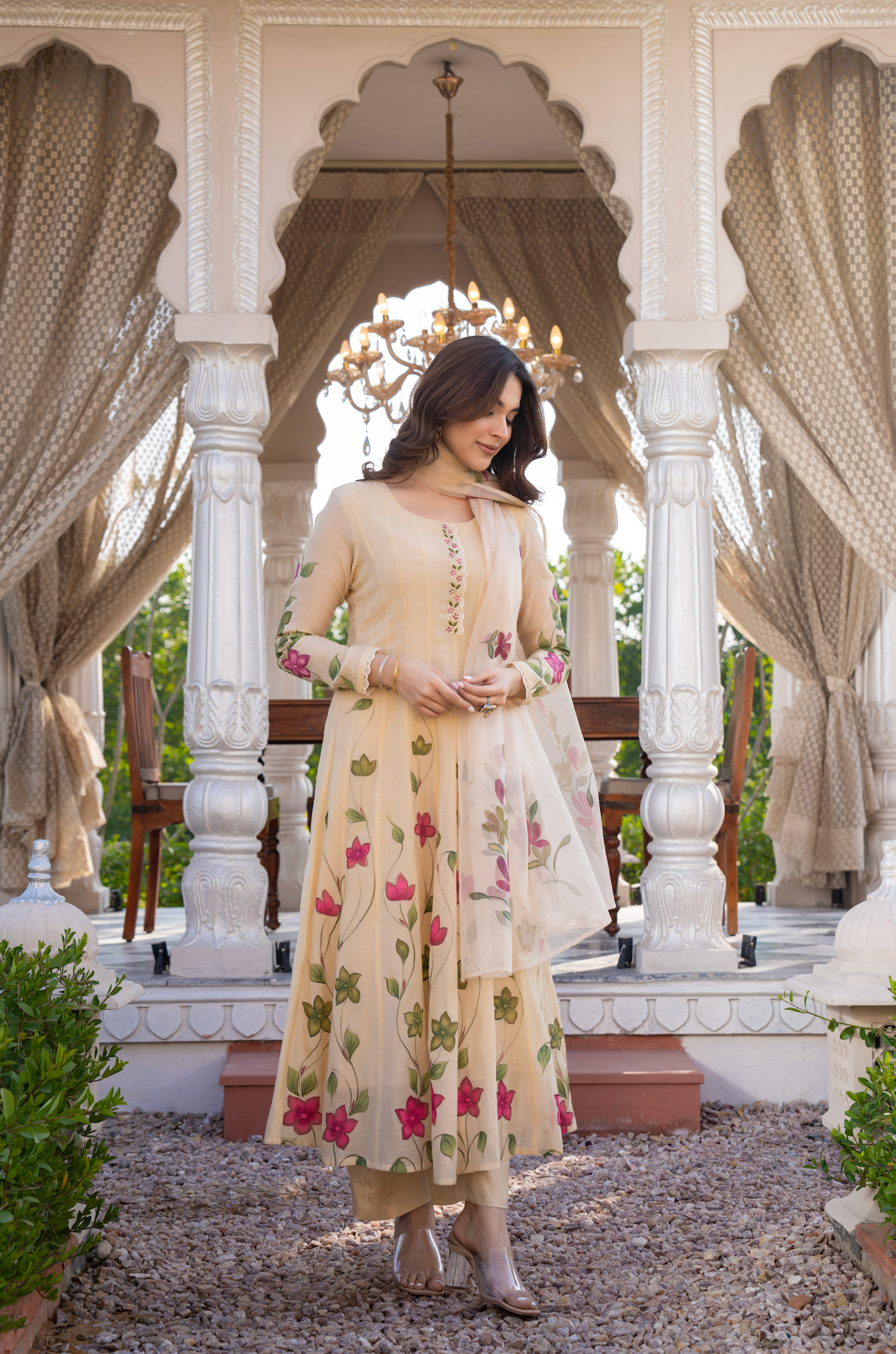 Blossom Flora Chanderi Suit Set