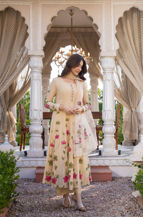 Blossom Flora Chanderi Suit Set