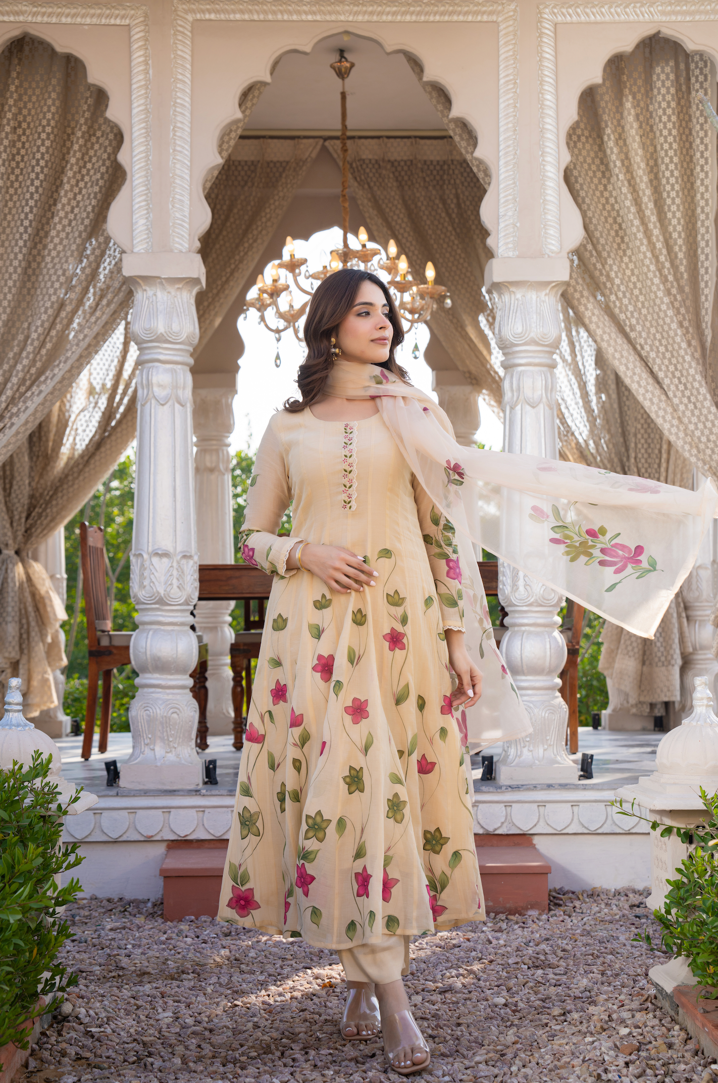 Blossom Flora Chanderi Suit Set