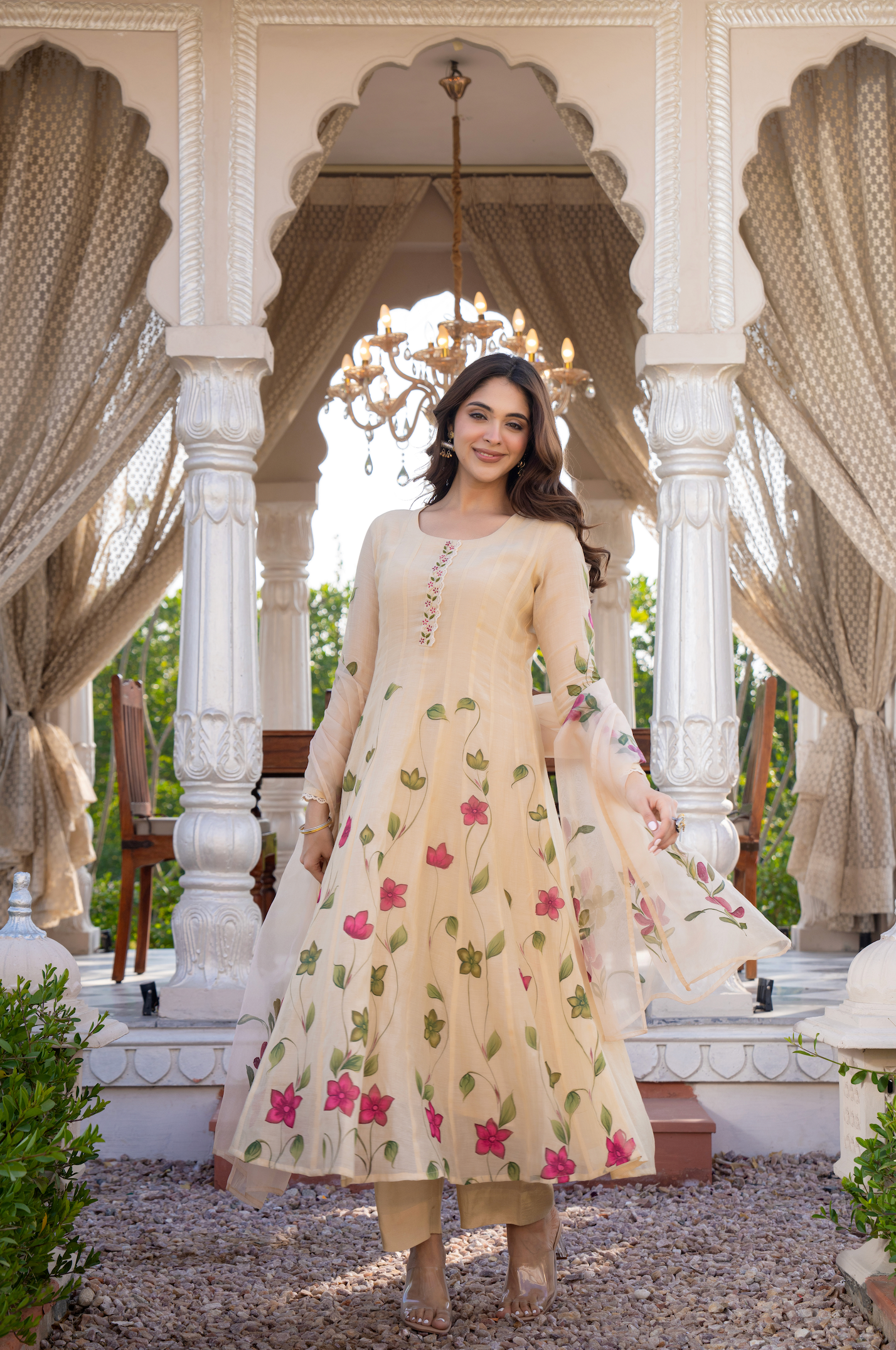 Blossom Flora Chanderi Suit Set