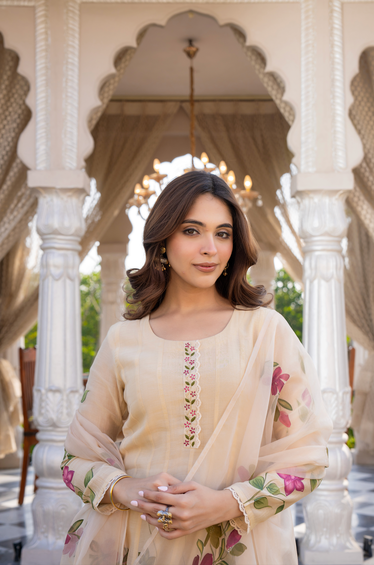 Blossom Flora Chanderi Suit Set