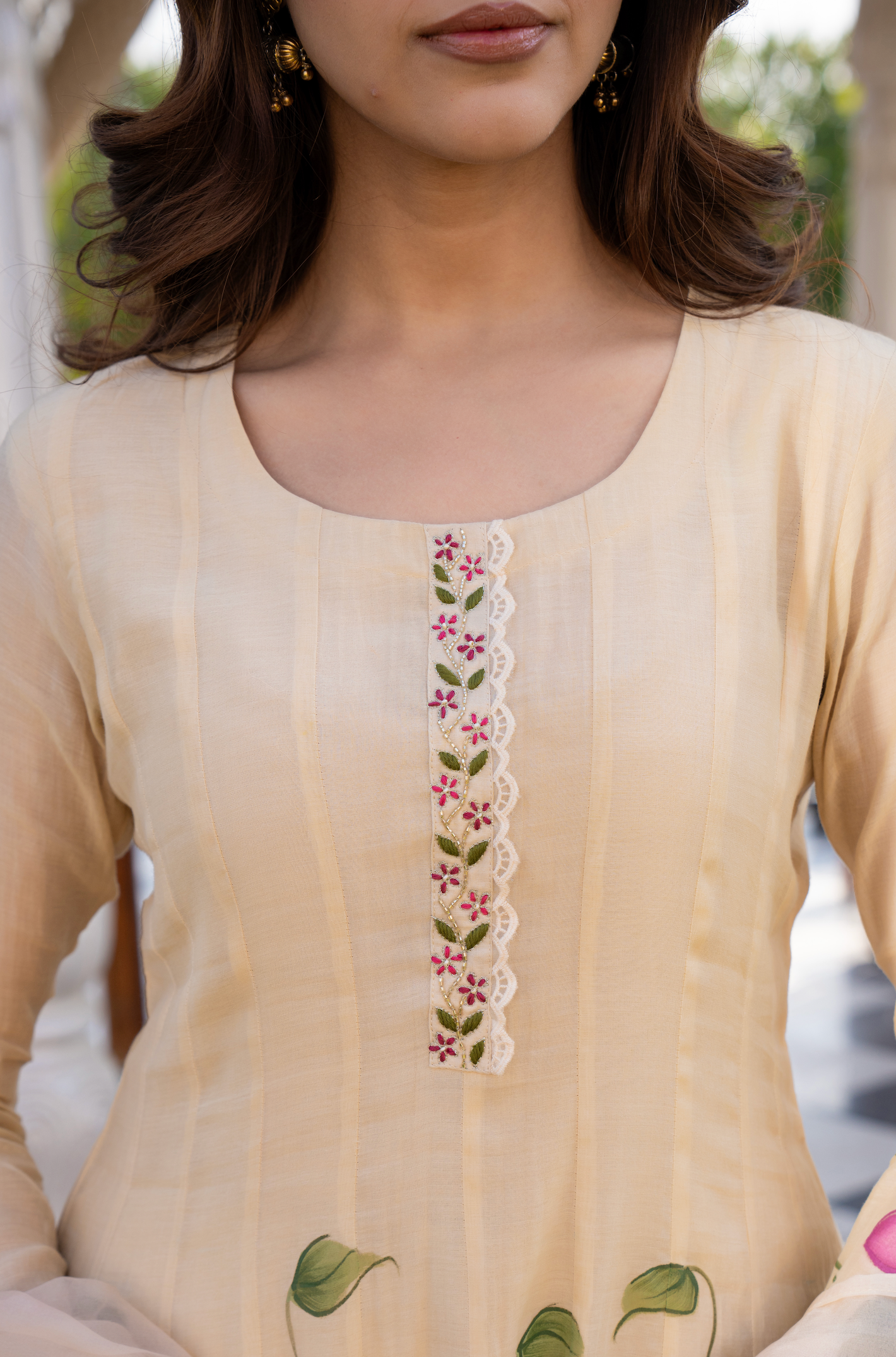 Blossom Flora Chanderi Suit Set