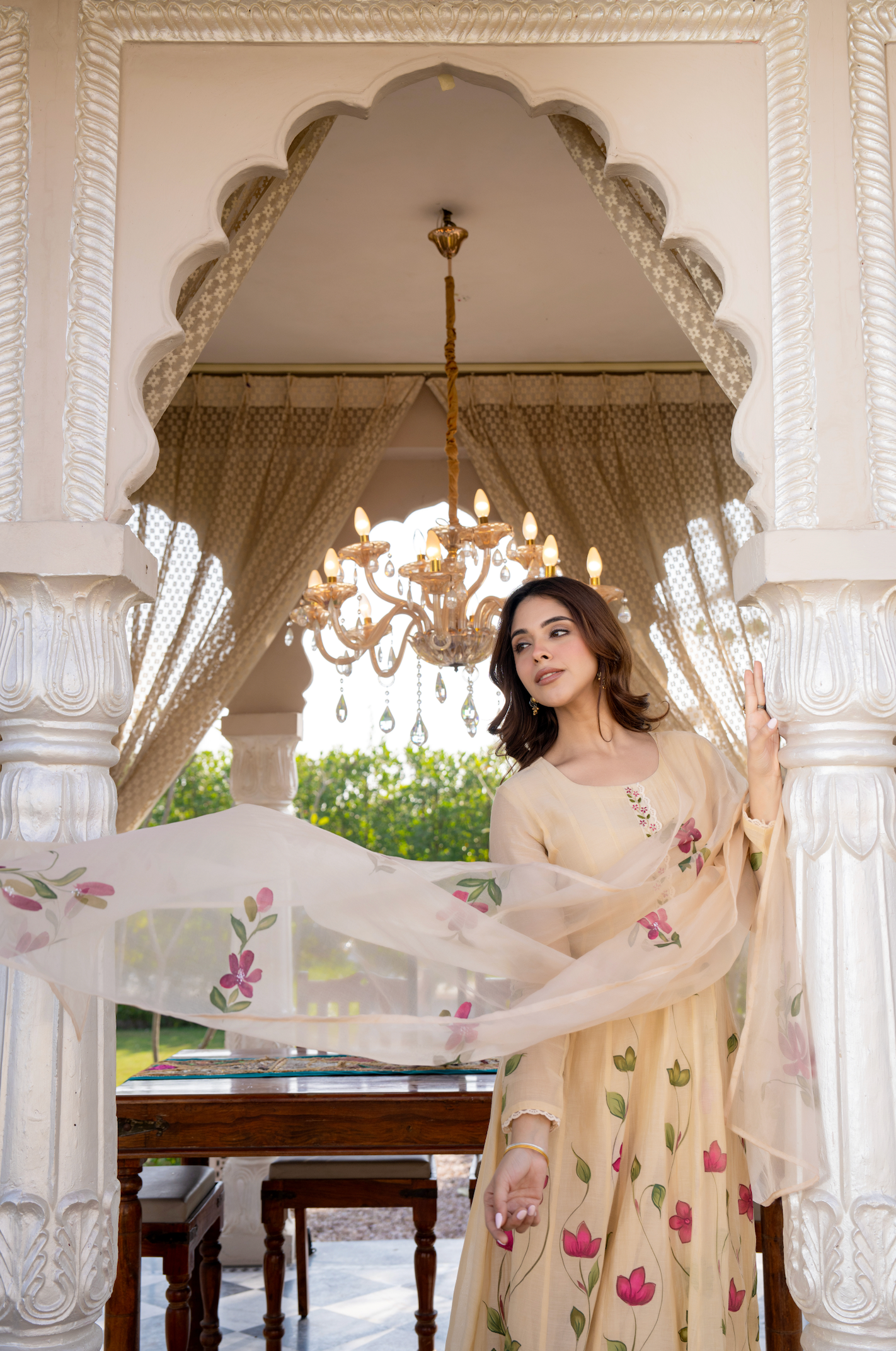Blossom Flora Chanderi Suit Set