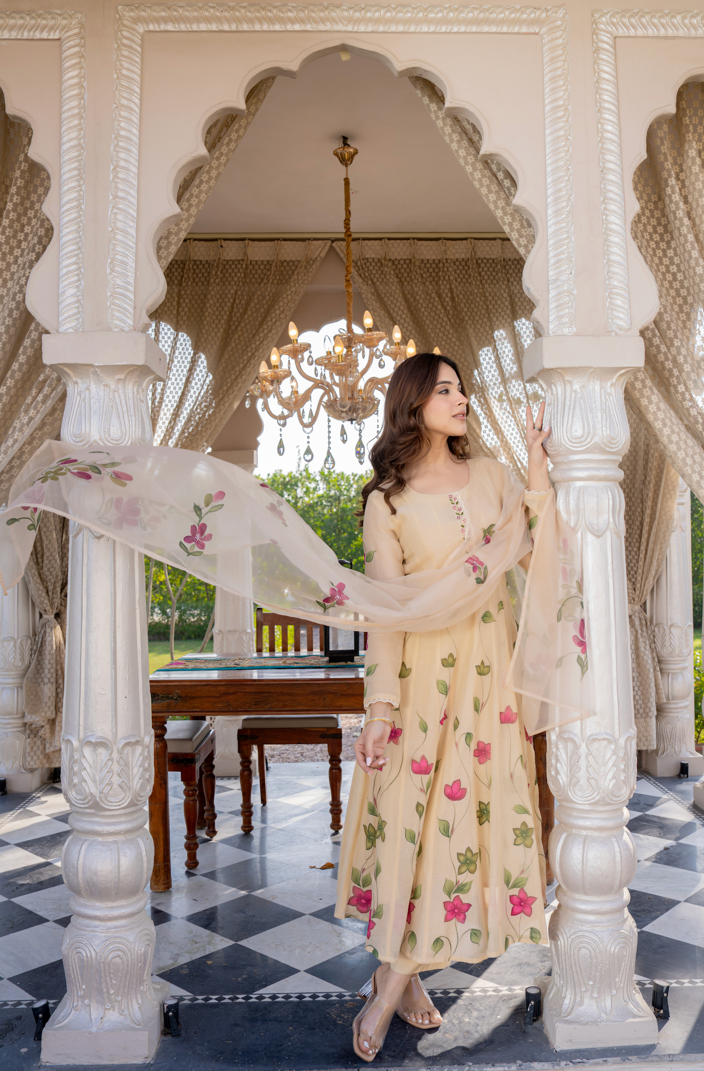 Blossom Flora Chanderi Suit Set