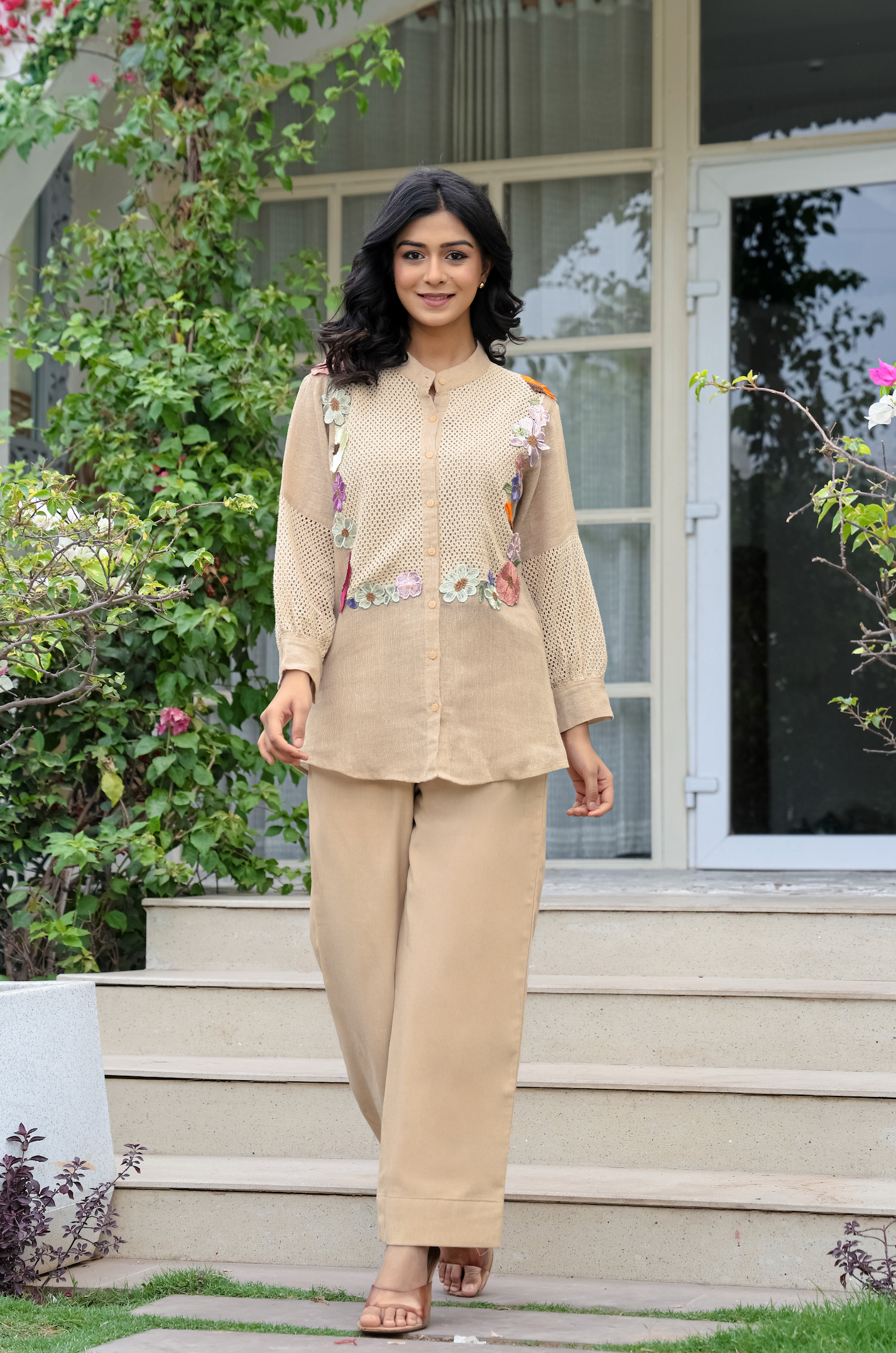 Crochet Bloom Ensemble Co-ord Set