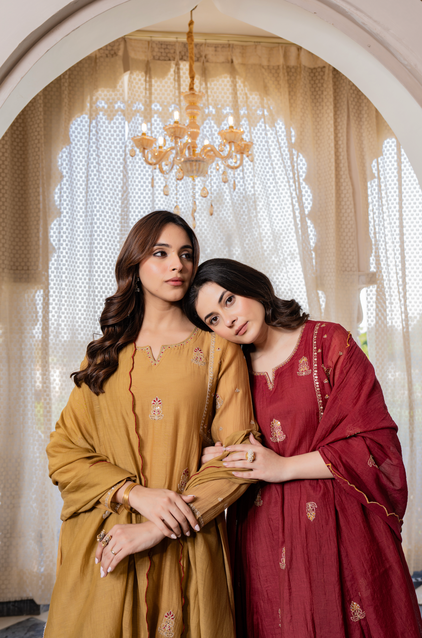 Twilight Gold Mul Chanderi Suit Set